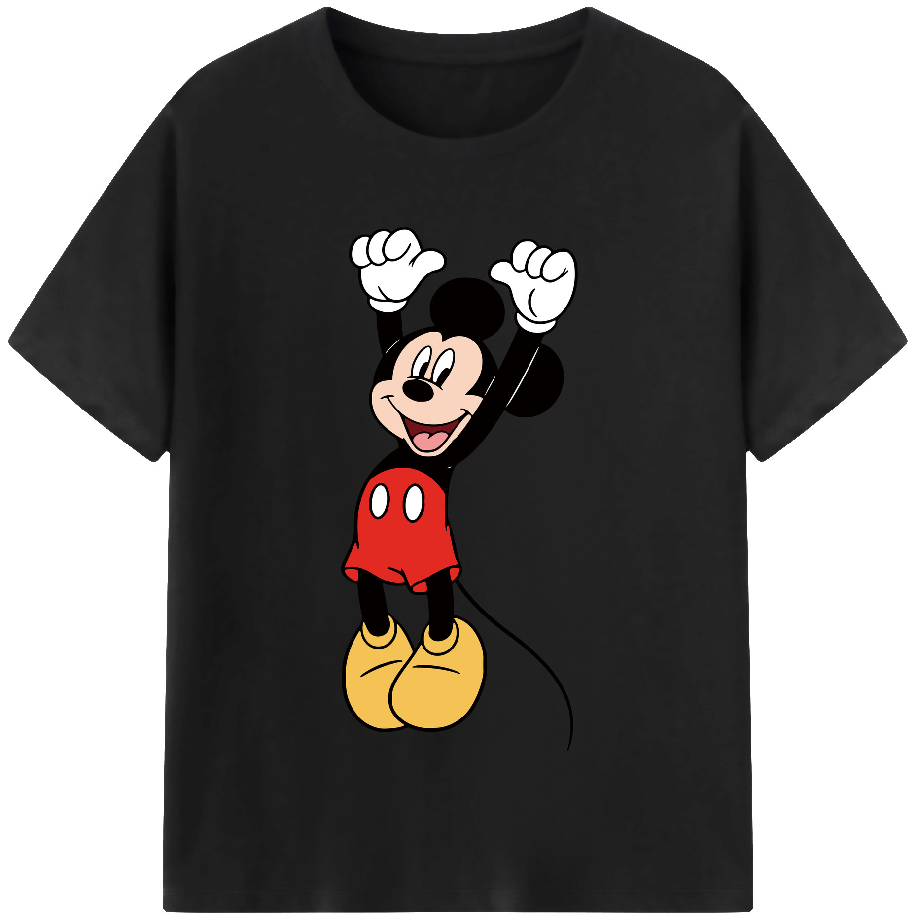 （画像用） ミッキーマウス Mickey Mouse レディースカジュアルプリントTシャツ（綿100％）
