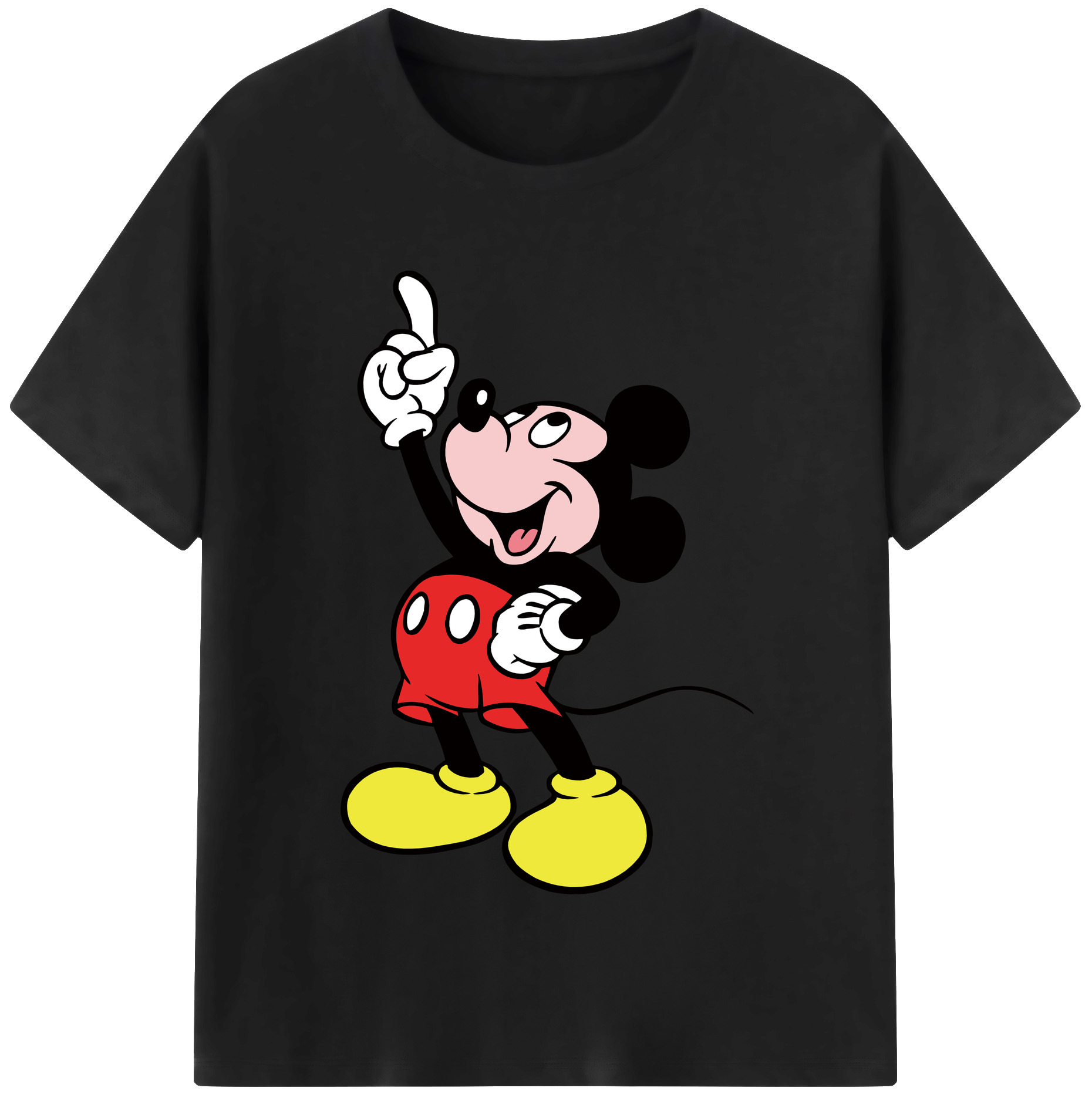 （画像用） ミッキーマウス Mickey Mouse レディースカジュアルプリントTシャツ（綿100％）