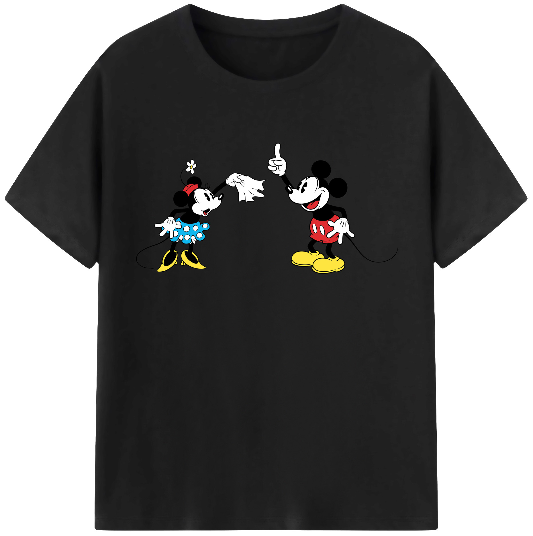 （画像用） ミッキーマウス Mickey Mouse レディースカジュアルプリントTシャツ（綿100％）