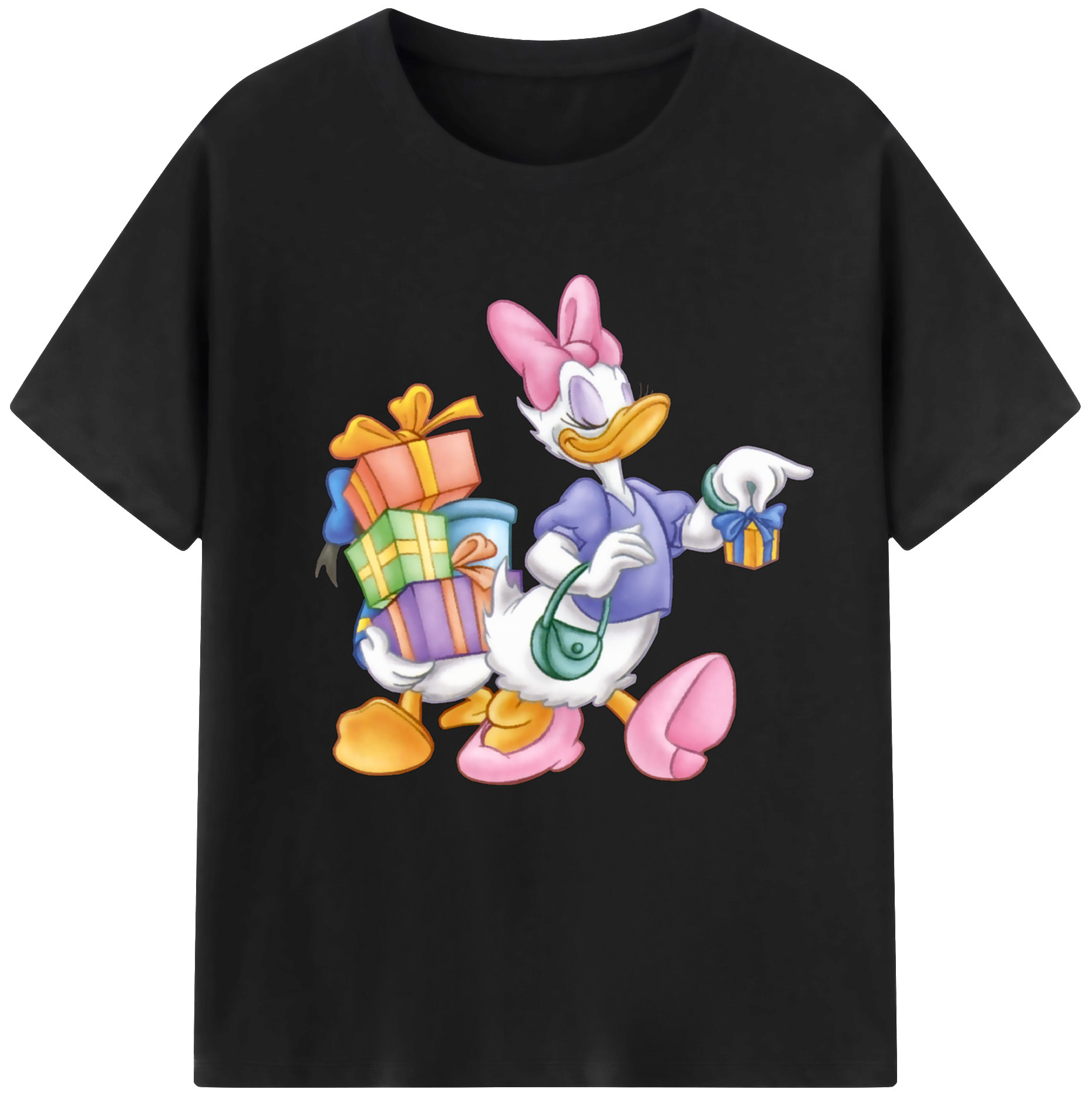 （画像用） ミッキーマウス Mickey Mouse レディースカジュアルプリントTシャツ（綿100％）