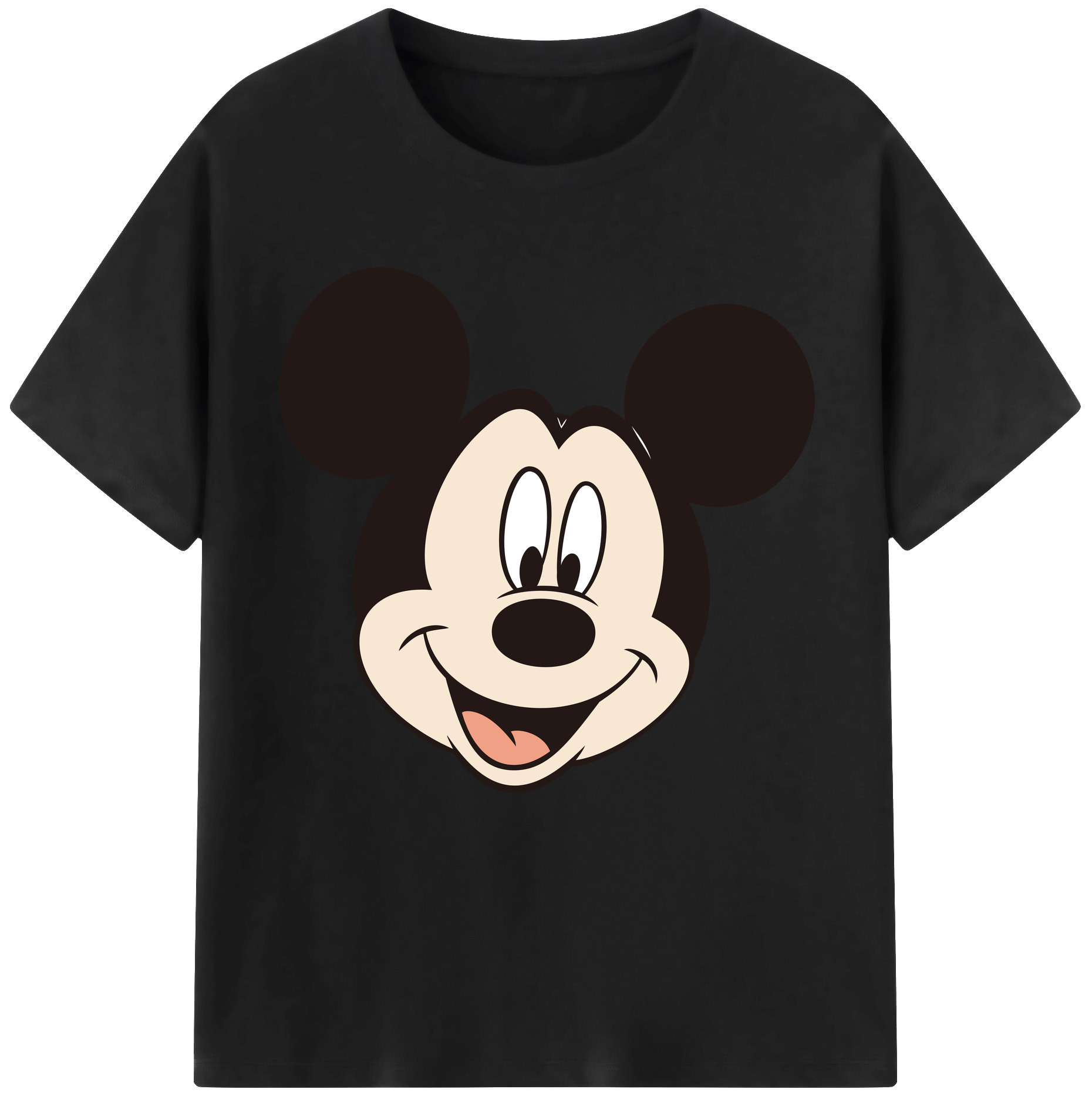 （画像用） ミッキーマウス Mickey Mouse レディースカジュアルプリントTシャツ（綿100％）