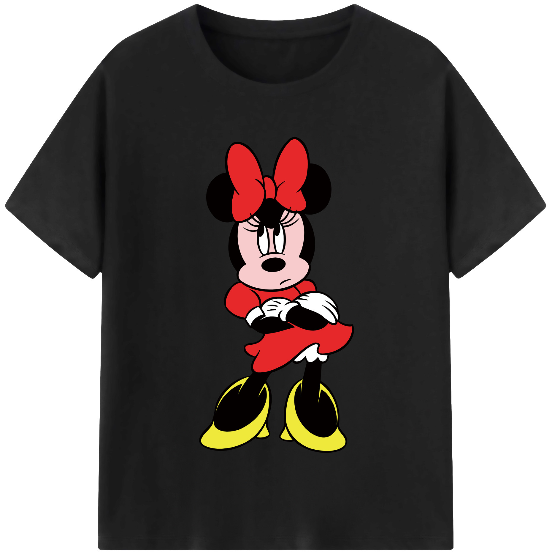 （画像用） ミッキーマウス Mickey Mouse レディースカジュアルプリントTシャツ（綿100％）