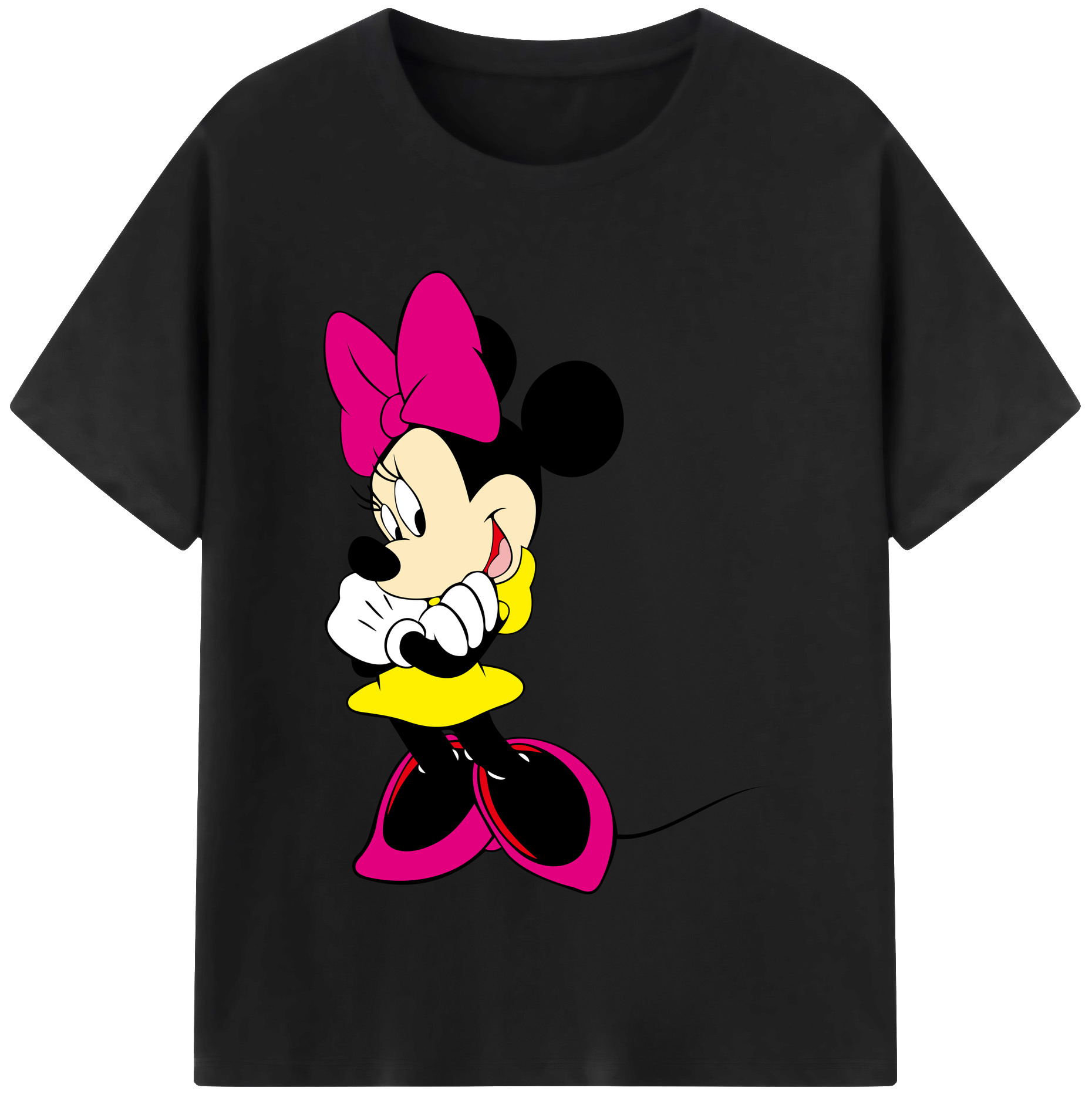 （画像用） ミッキーマウス Mickey Mouse レディースカジュアルプリントTシャツ（綿100％）