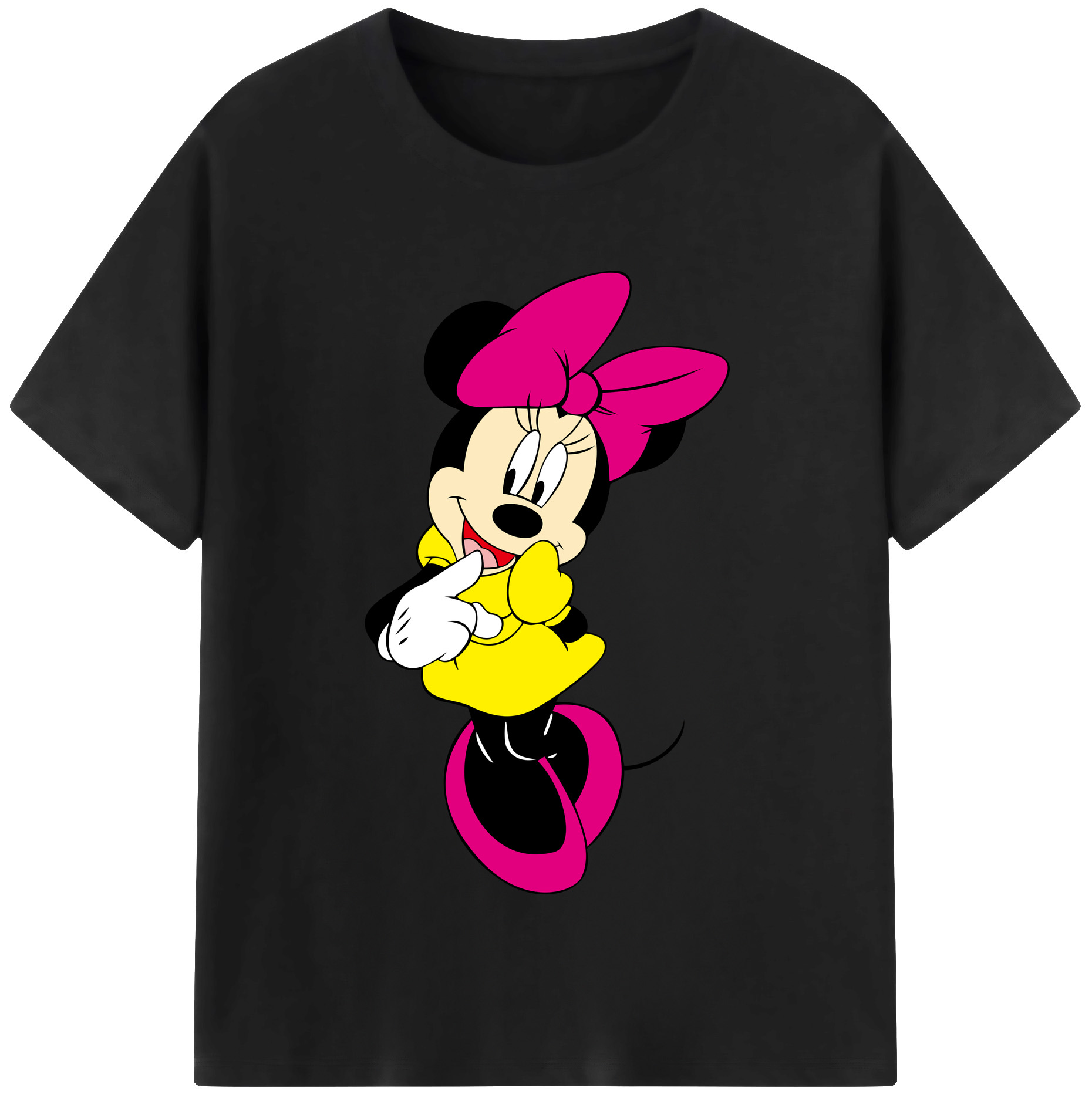 （画像用） ミッキーマウス Mickey Mouse レディースカジュアルプリントTシャツ（綿100％）