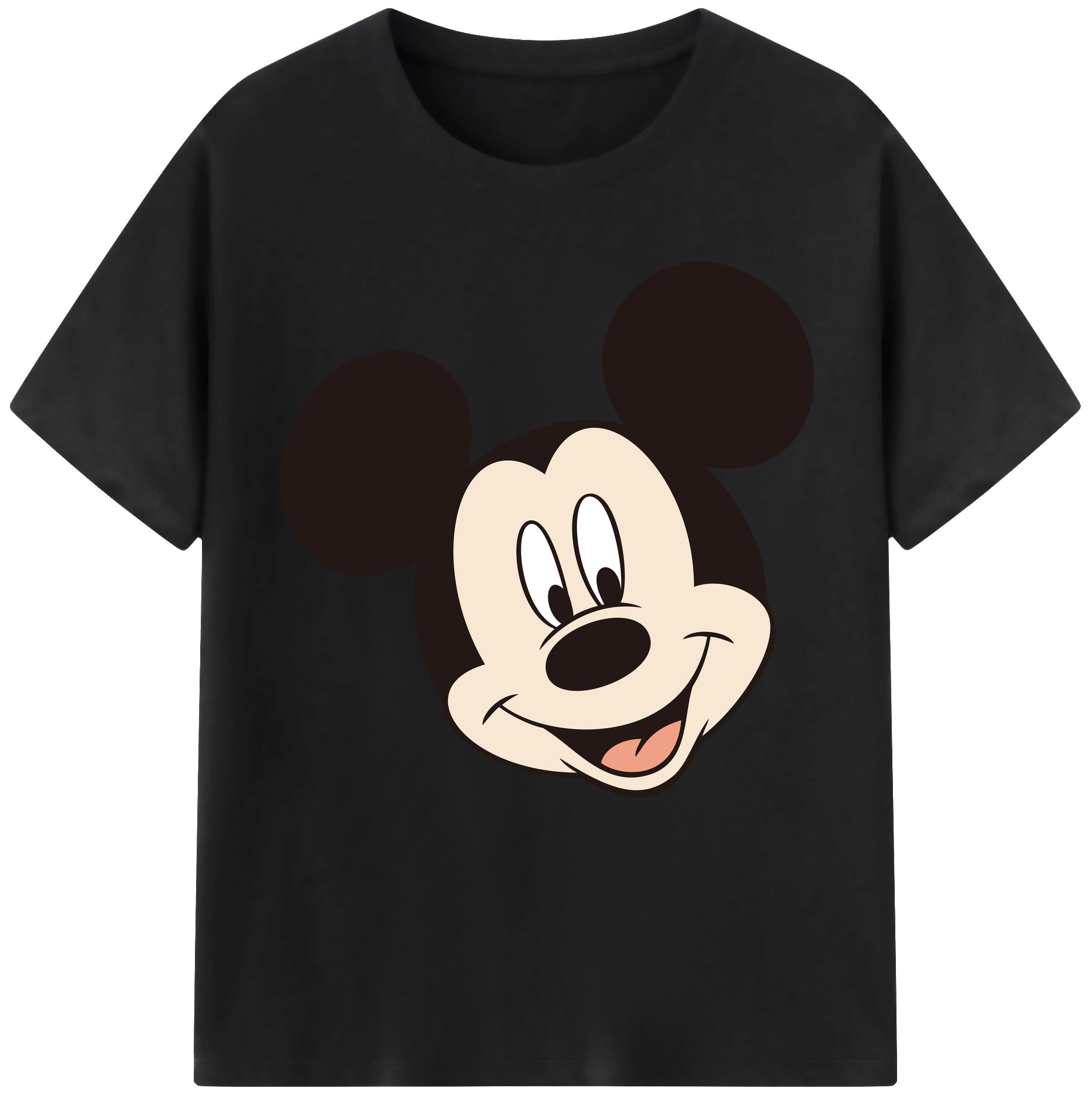 （画像用） ミッキーマウス Mickey Mouse レディースカジュアルプリントTシャツ（綿100％）