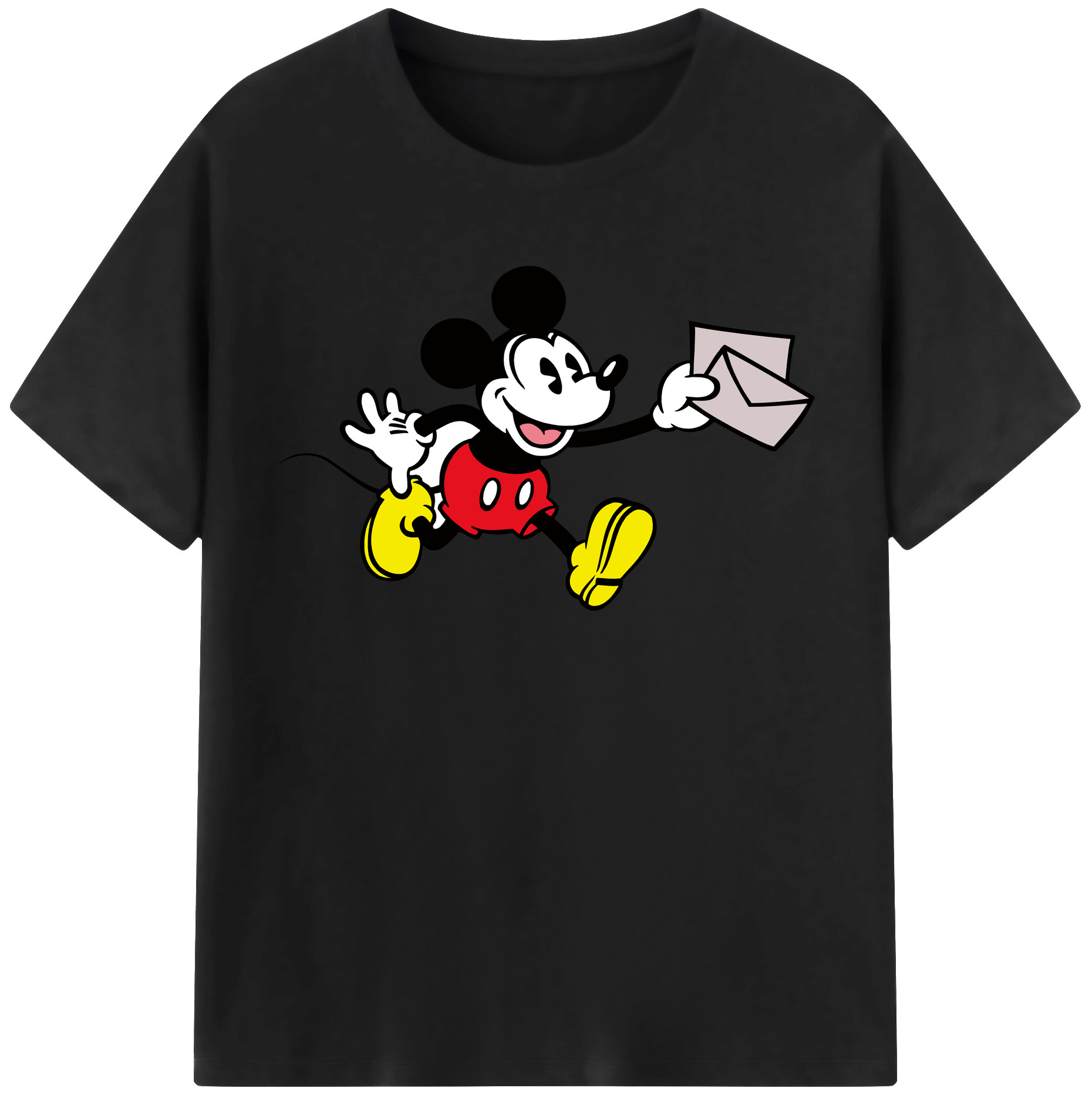 （画像用） ミッキーマウス Mickey Mouse レディースカジュアルプリントTシャツ（綿100％）