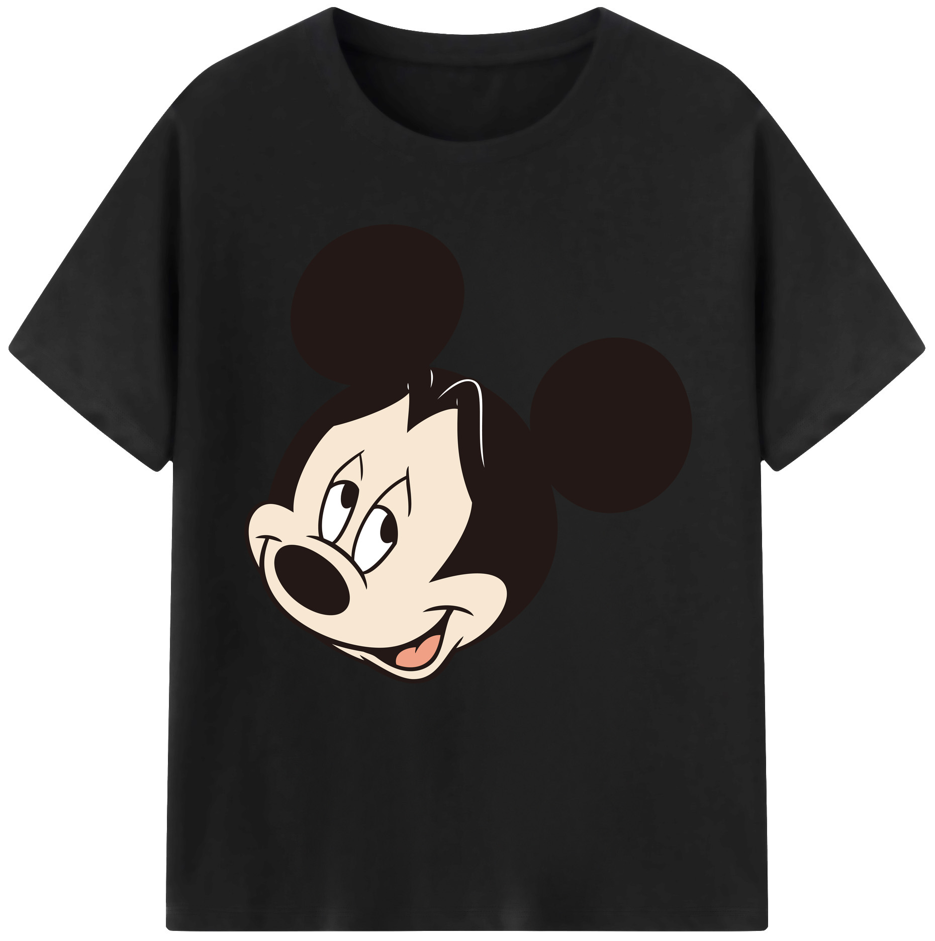 （画像用） ミッキーマウス Mickey Mouse レディースカジュアルプリントTシャツ（綿100％）