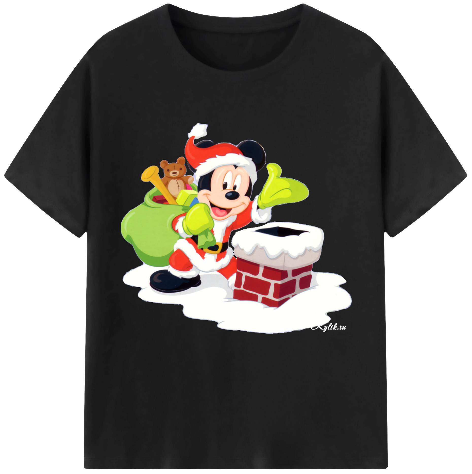 （画像用） ミッキーマウス Mickey Mouse レディースカジュアルプリントTシャツ（綿100％）