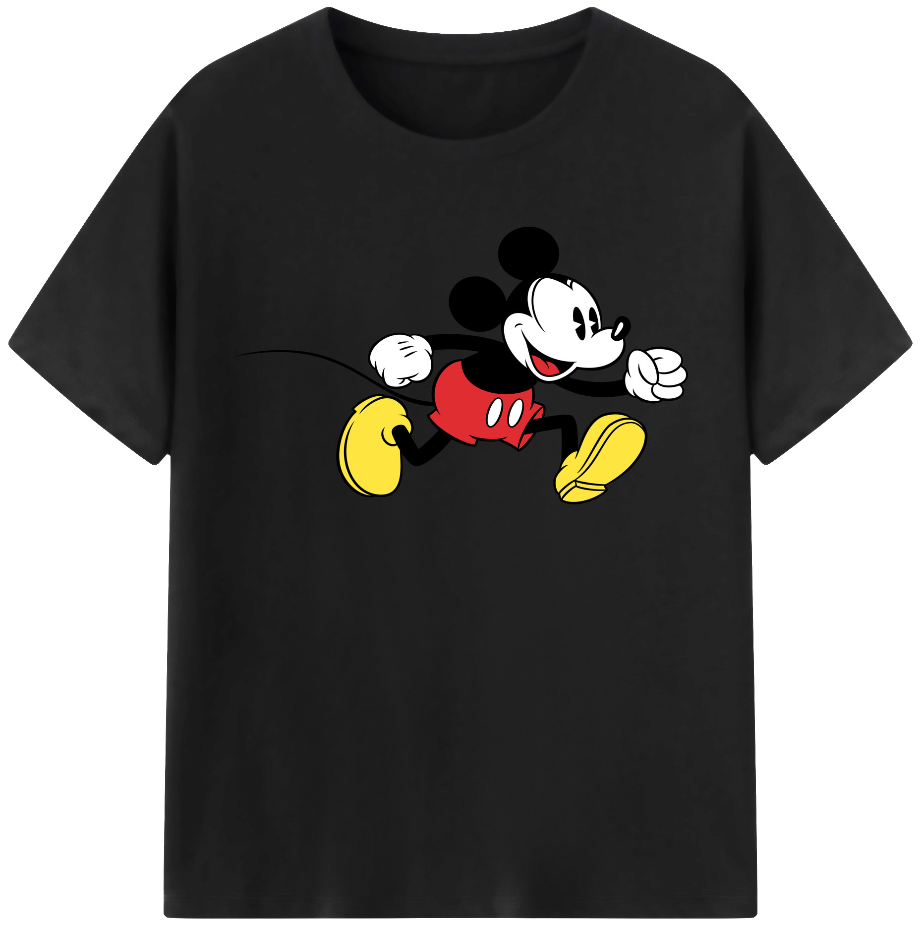 （画像用） ミッキーマウス Mickey Mouse レディースカジュアルプリントTシャツ（綿100％）