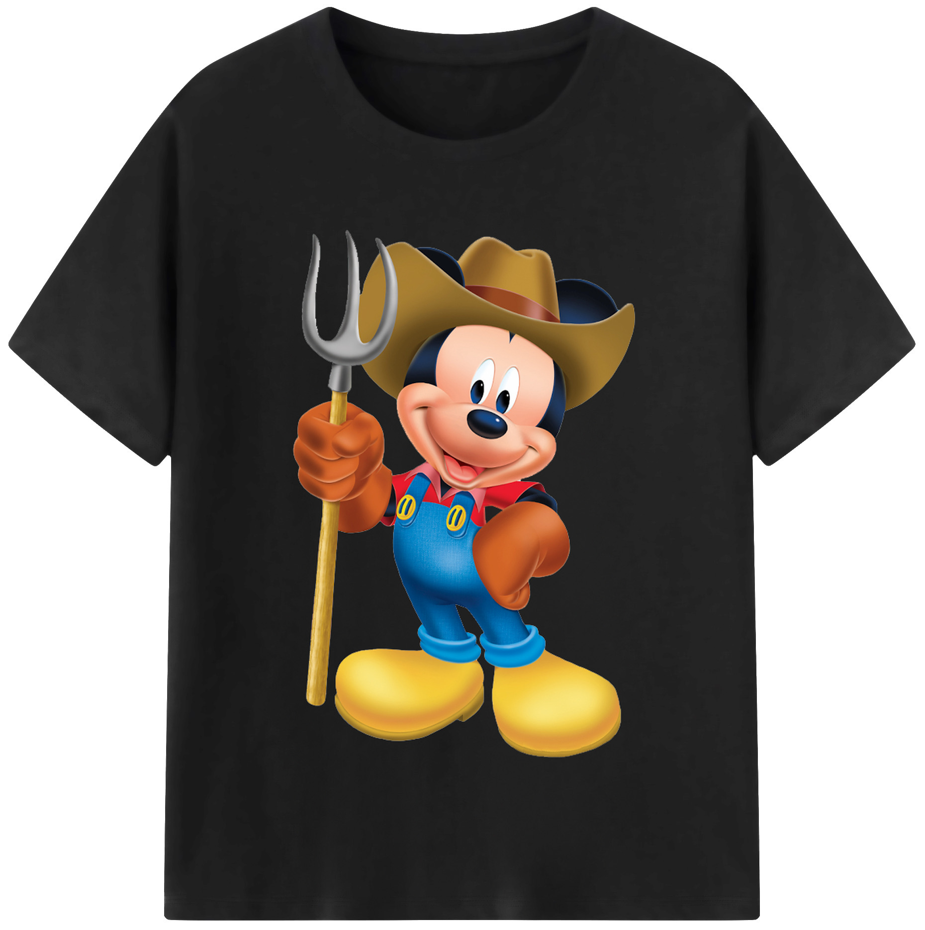 （画像用） ミッキーマウス Mickey Mouse レディースカジュアルプリントTシャツ（綿100％）