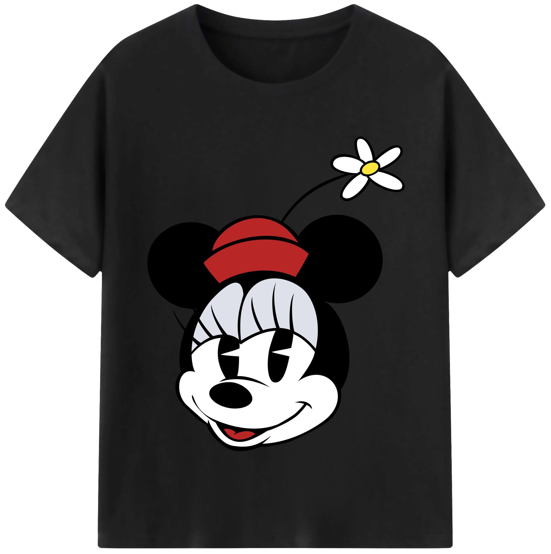 （画像用） ミッキーマウス Mickey Mouse レディースカジュアルプリントTシャツ（綿100％）