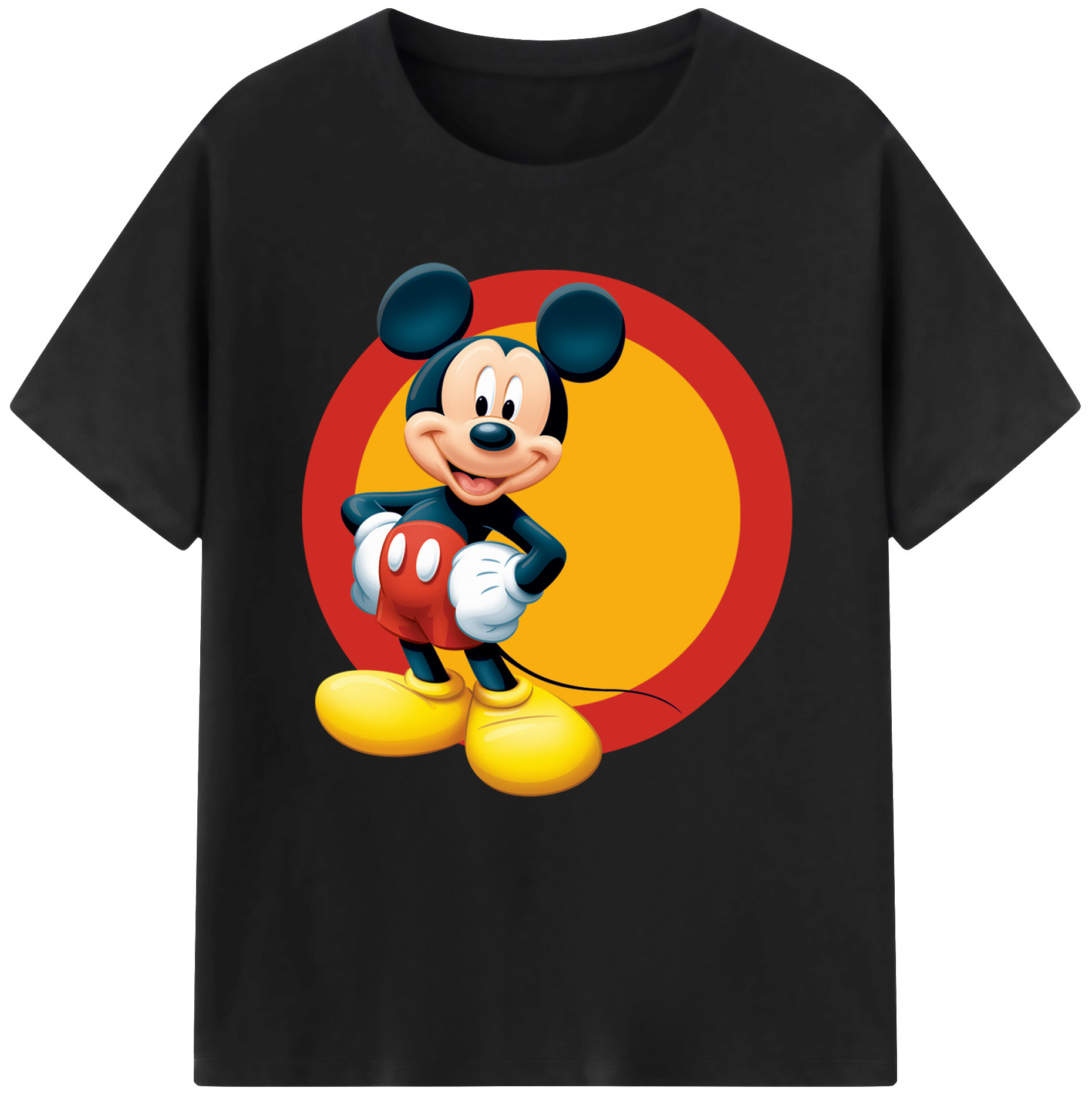 （画像用） ミッキーマウス Mickey Mouse レディースカジュアルプリントTシャツ（綿100％）