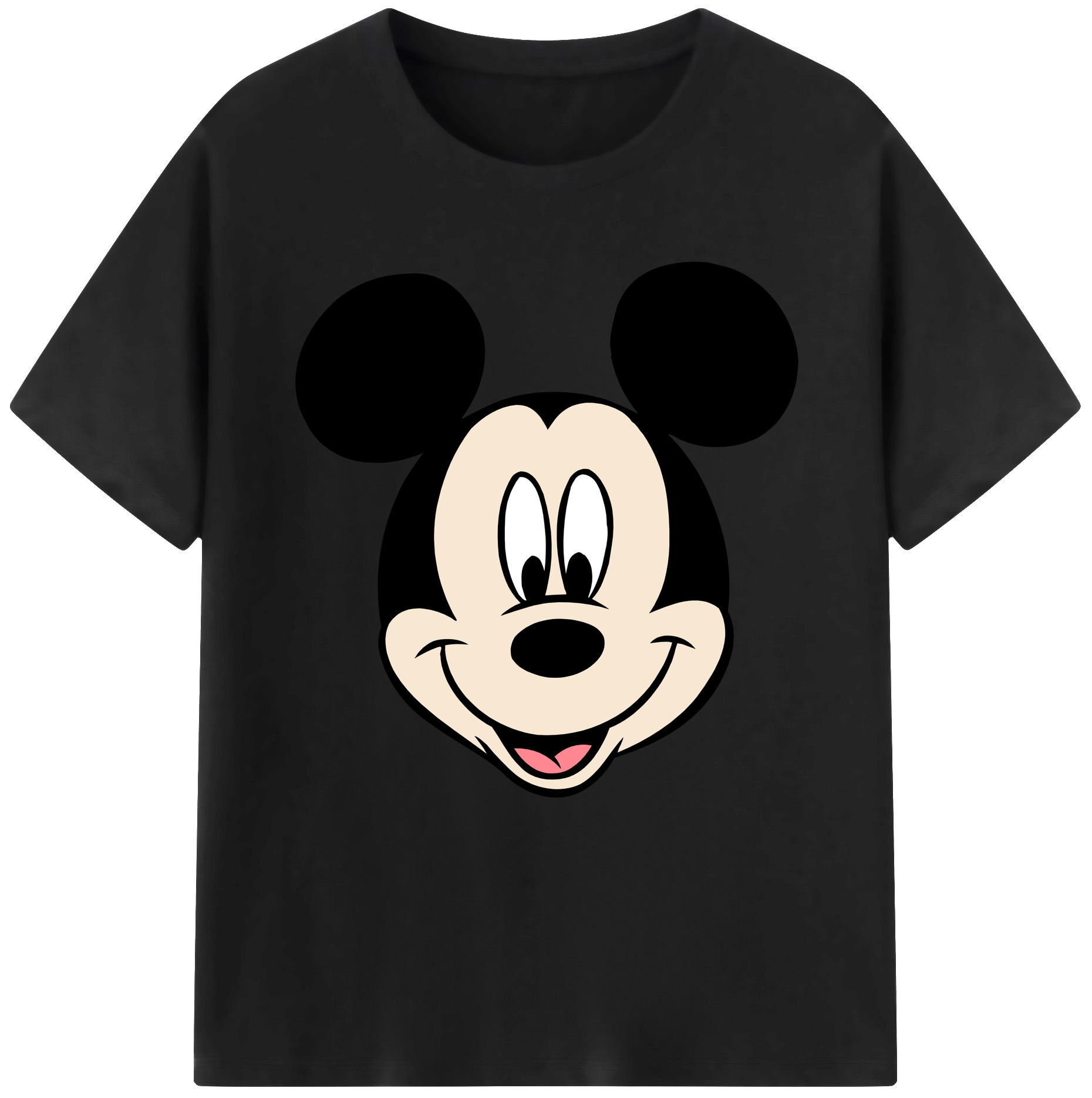 （画像用） ミッキーマウス Mickey Mouse レディースカジュアルプリントTシャツ（綿100％）
