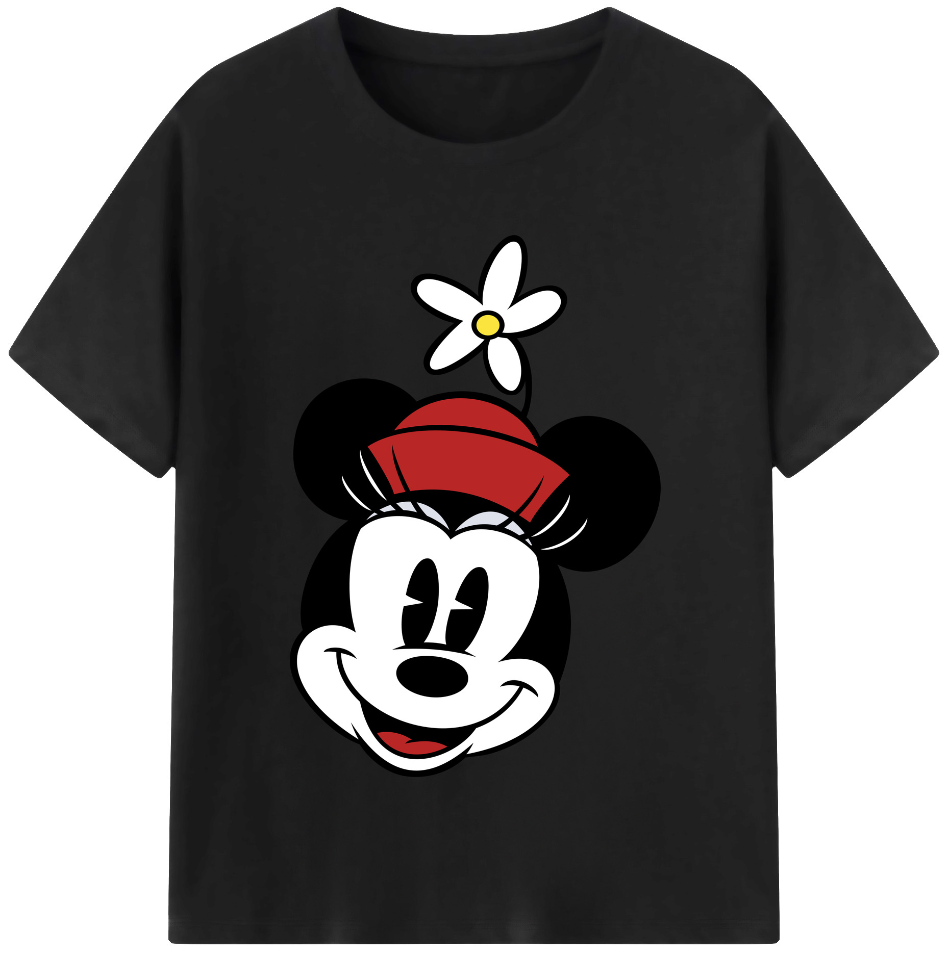 （画像用） ミッキーマウス Mickey Mouse レディースカジュアルプリントTシャツ（綿100％）