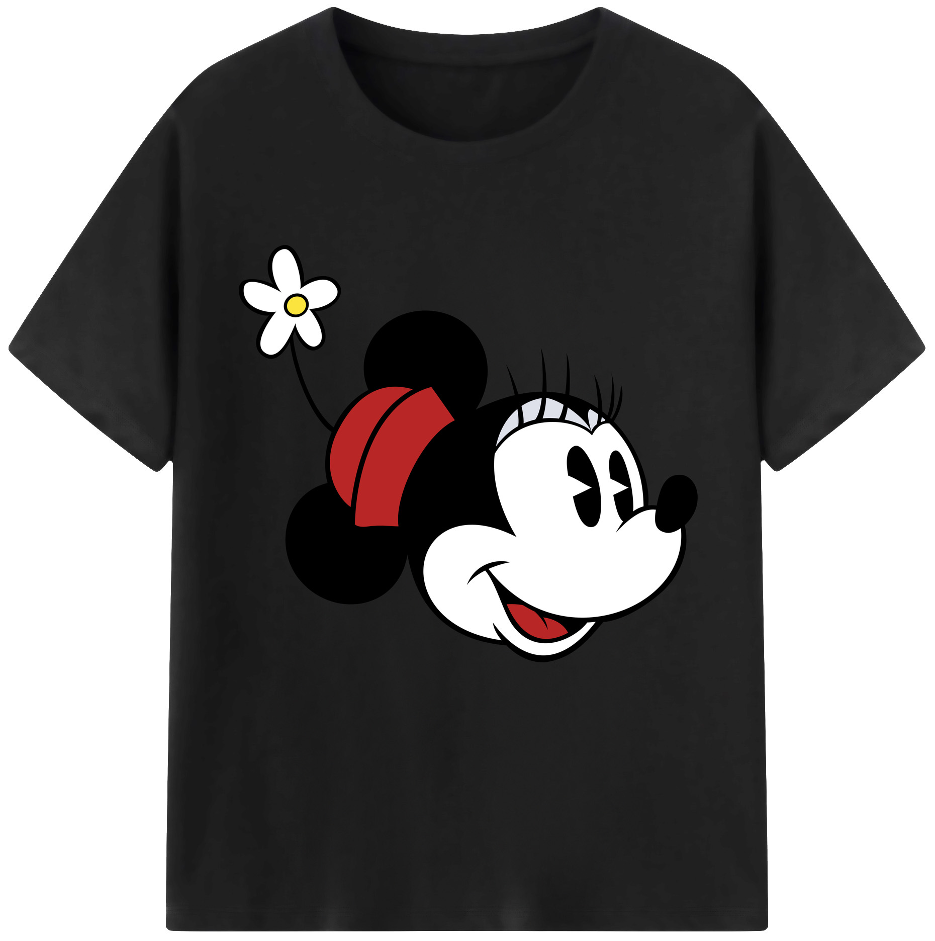 （画像用） ミッキーマウス Mickey Mouse レディースカジュアルプリントTシャツ（綿100％）