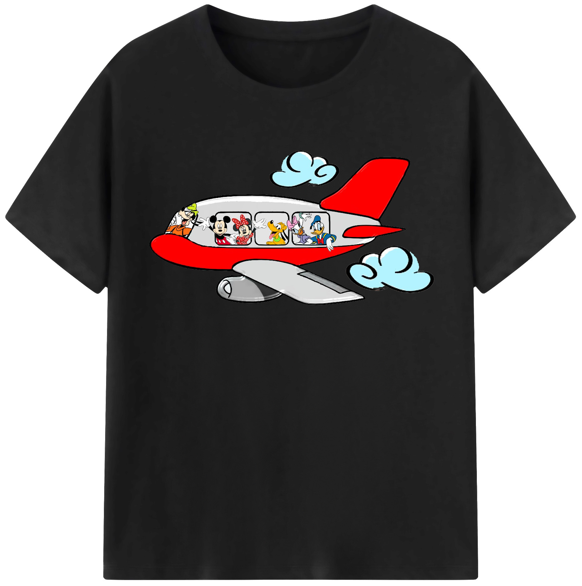 （画像用） ミッキーマウス Mickey Mouse レディースカジュアルプリントTシャツ（綿100％）