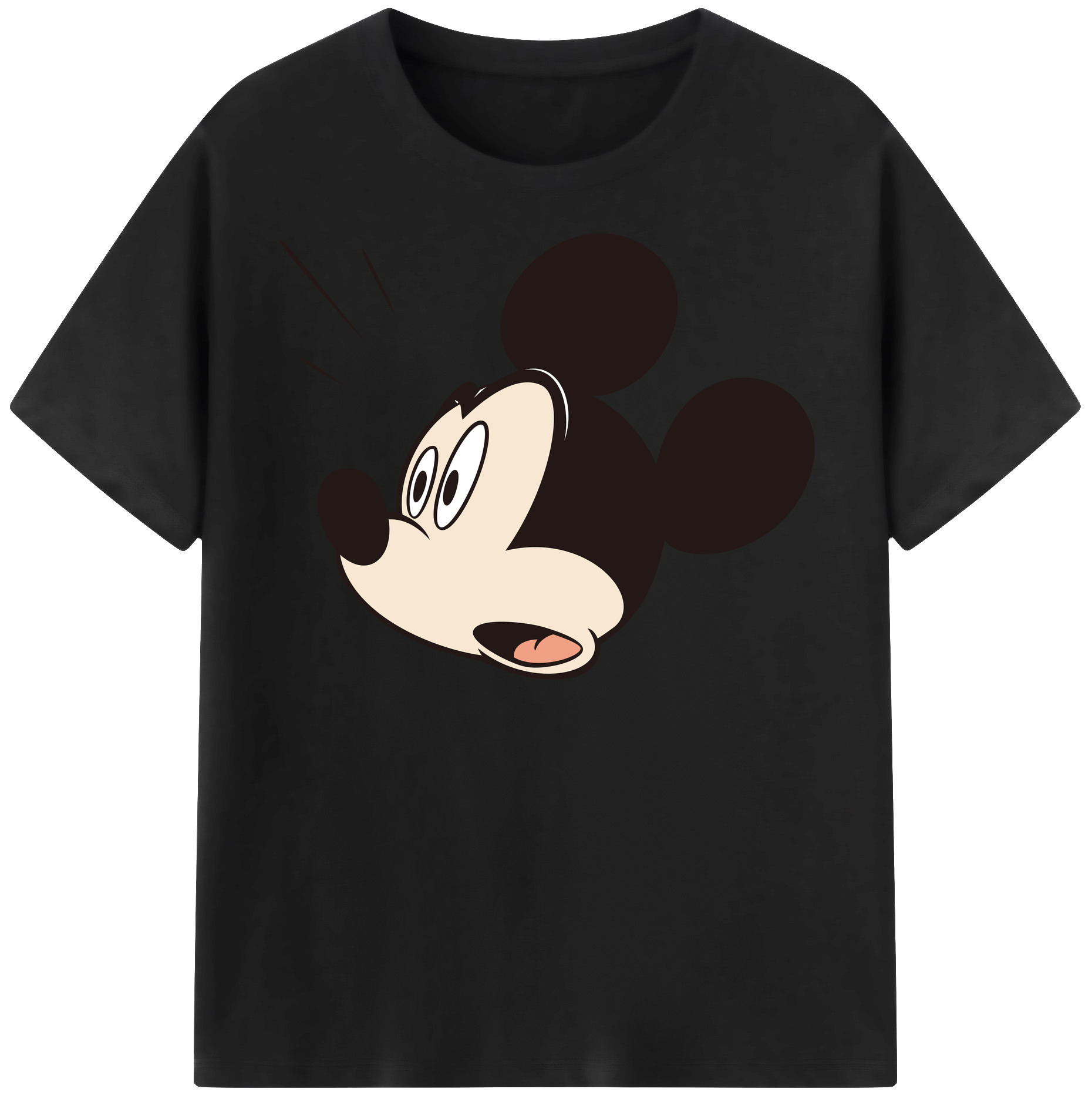 （画像用） ミッキーマウス Mickey Mouse レディースカジュアルプリントTシャツ（綿100％）