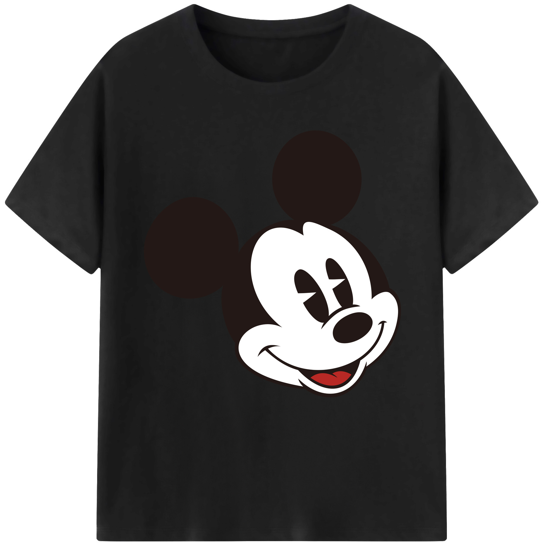 （画像用） ミッキーマウス Mickey Mouse レディースカジュアルプリントTシャツ（綿100％）