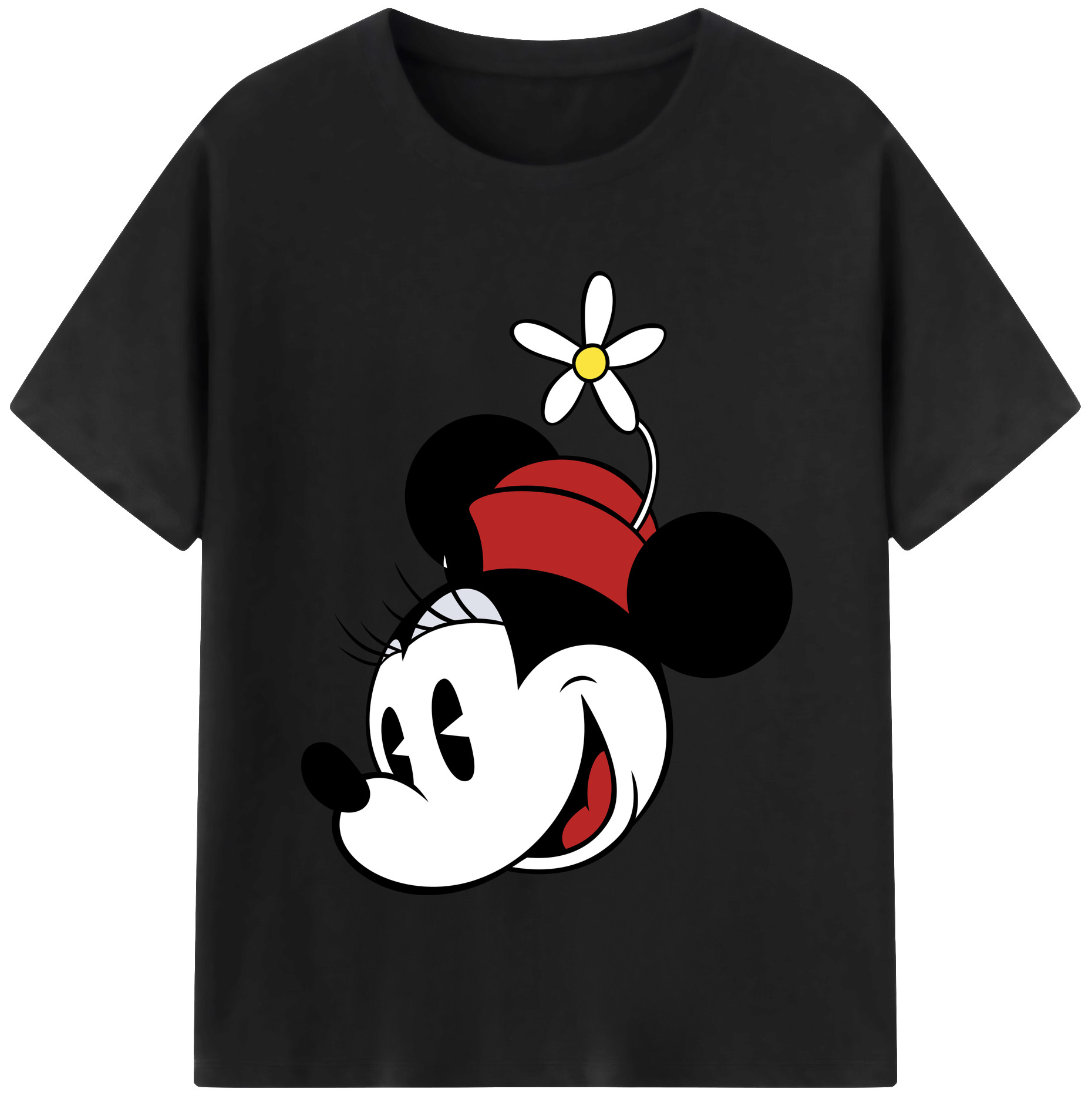 （画像用） ミッキーマウス Mickey Mouse レディースカジュアルプリントTシャツ（綿100％）