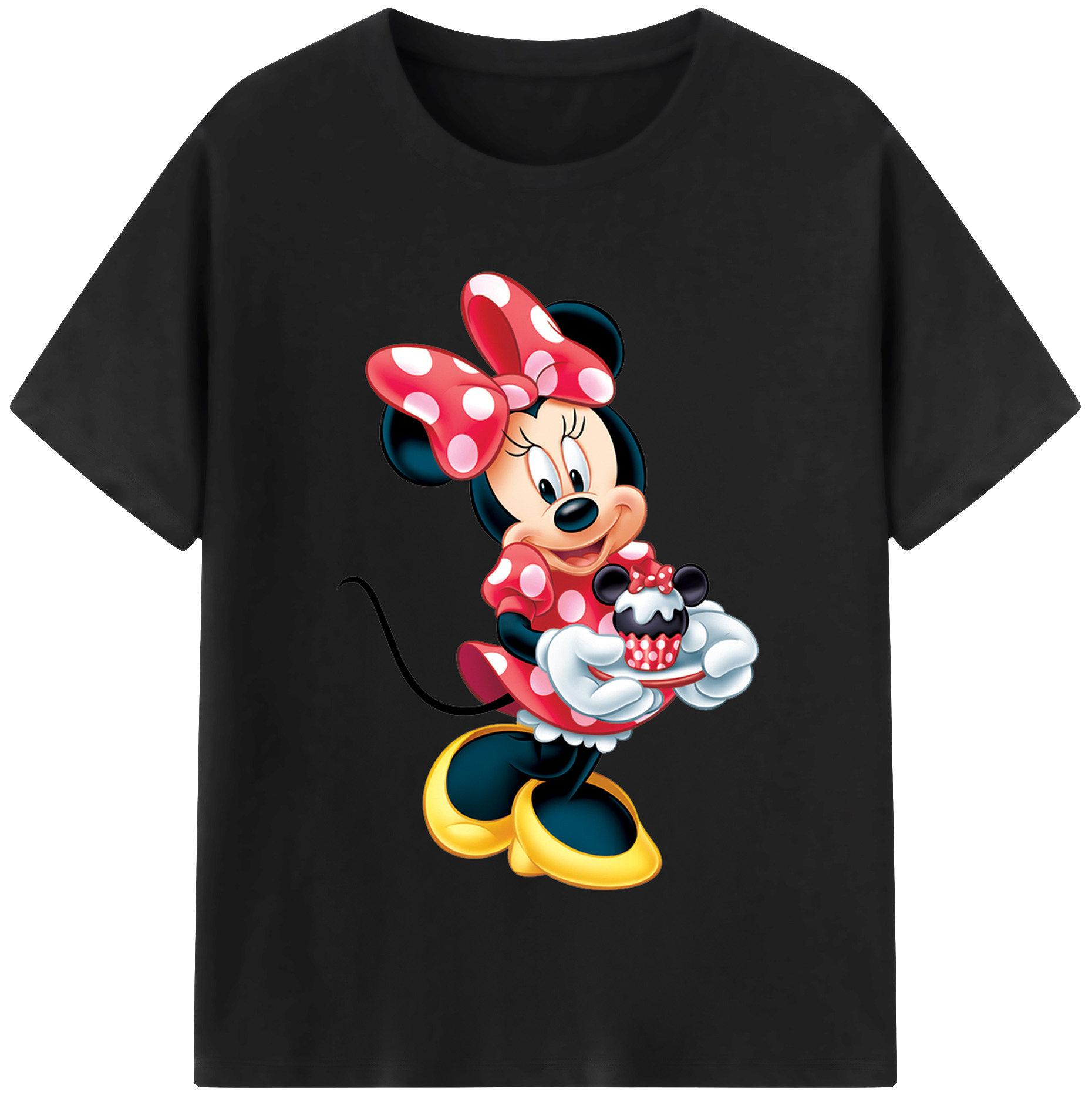 （画像用） ミッキーマウス Mickey Mouse レディースカジュアルプリントTシャツ（綿100％）