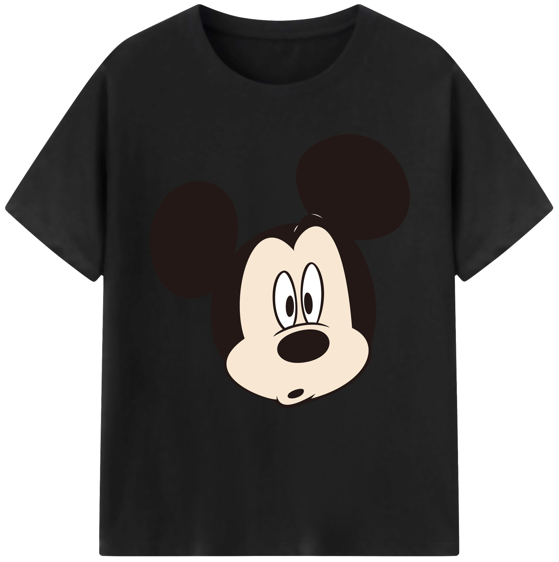 （画像用） ミッキーマウス Mickey Mouse レディースカジュアルプリントTシャツ（綿100％）