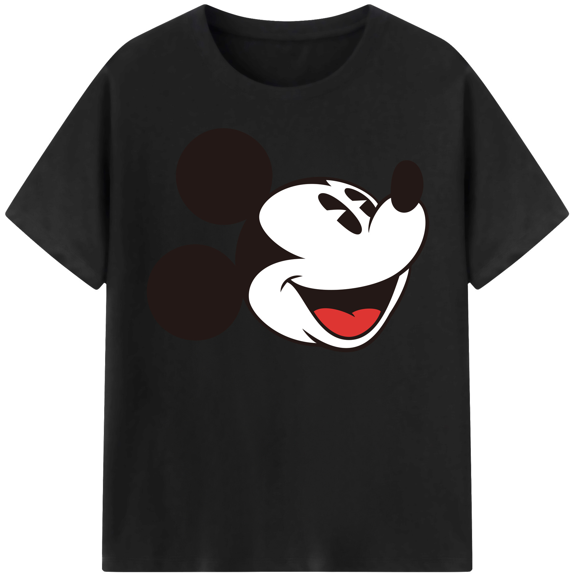 （画像用） ミッキーマウス Mickey Mouse レディースカジュアルプリントTシャツ（綿100％）