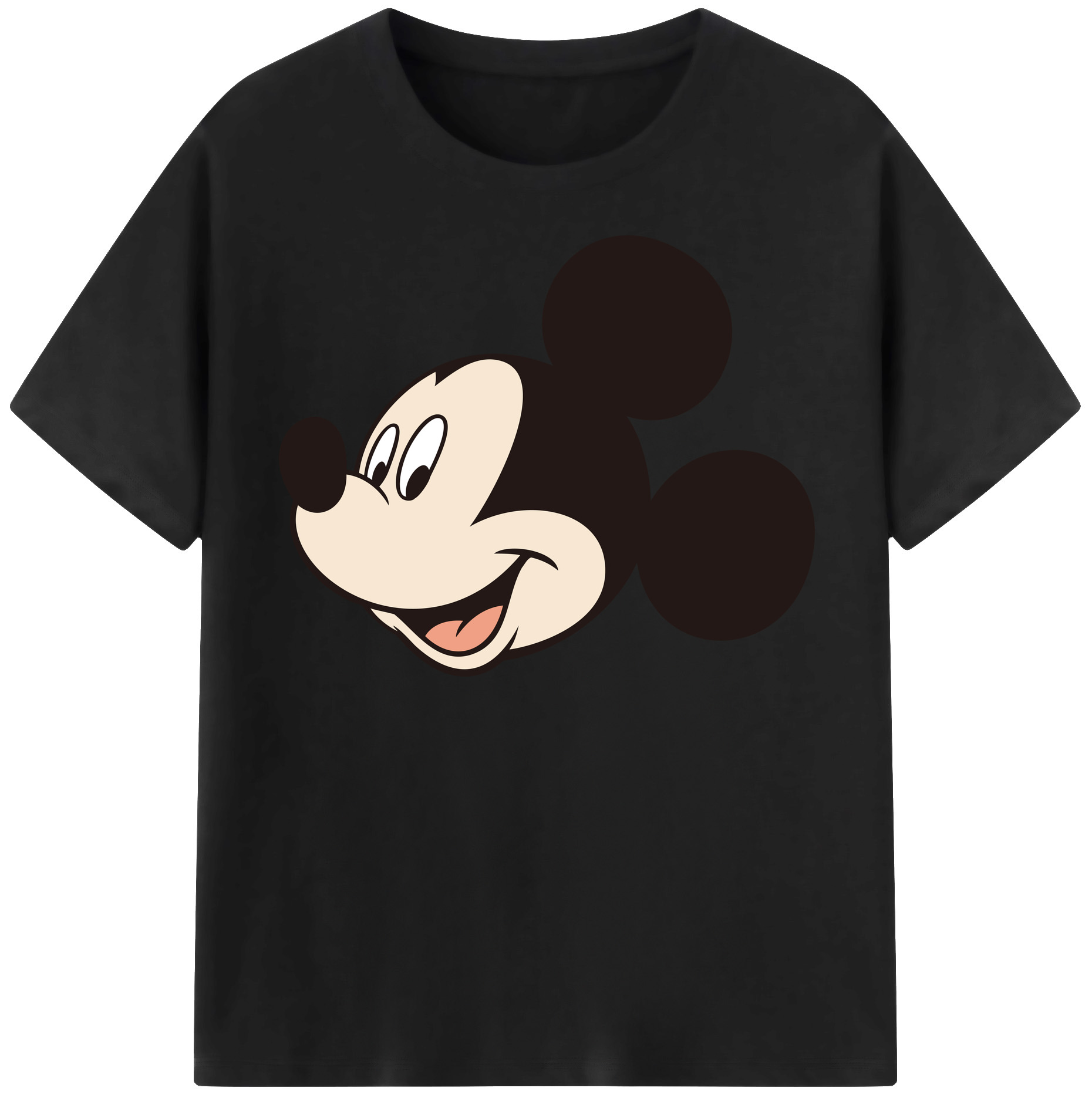 （画像用） ミッキーマウス Mickey Mouse レディースカジュアルプリントTシャツ（綿100％）