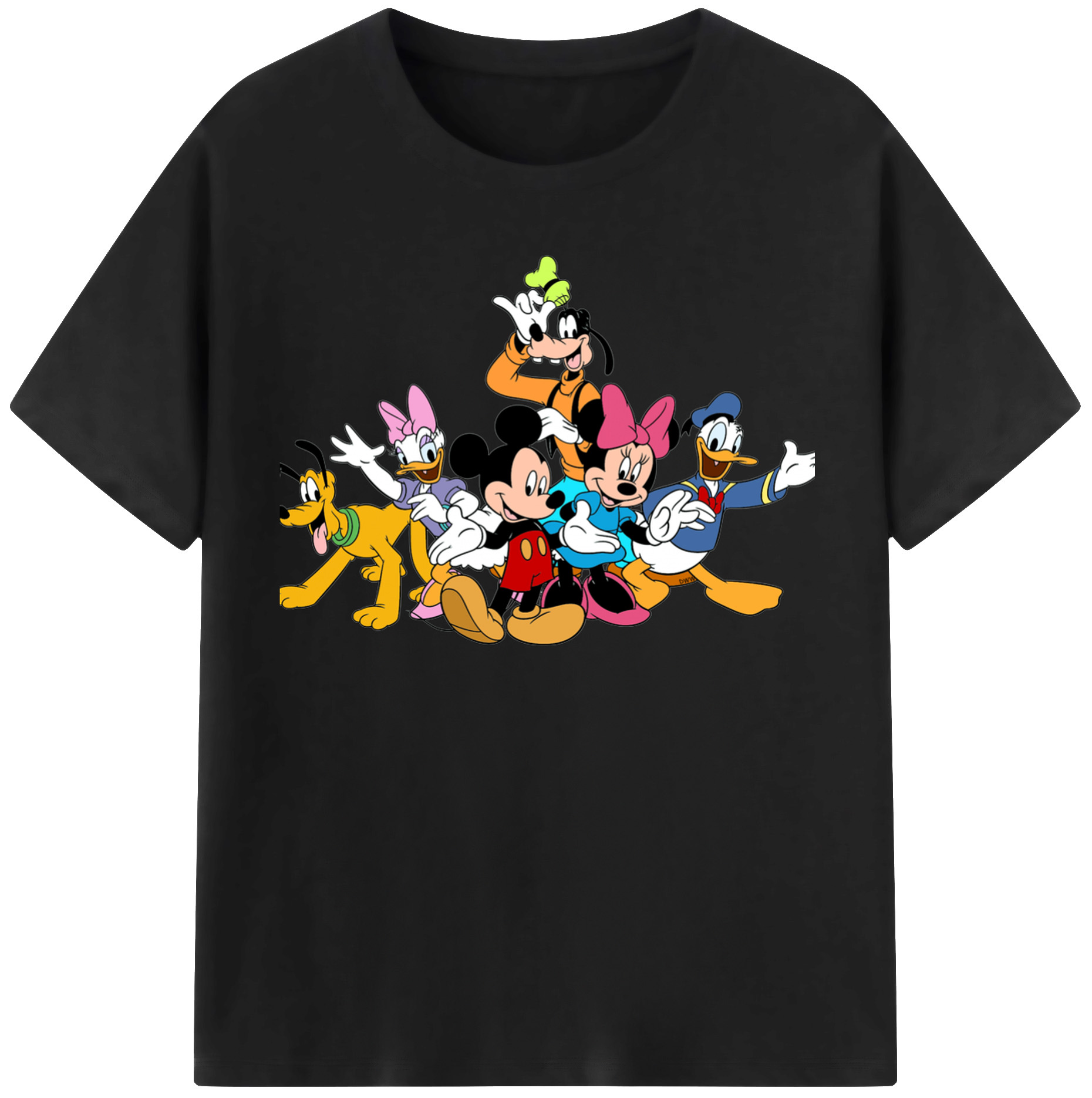 （画像用） ミッキーマウス Mickey Mouse レディースカジュアルプリントTシャツ（綿100％）