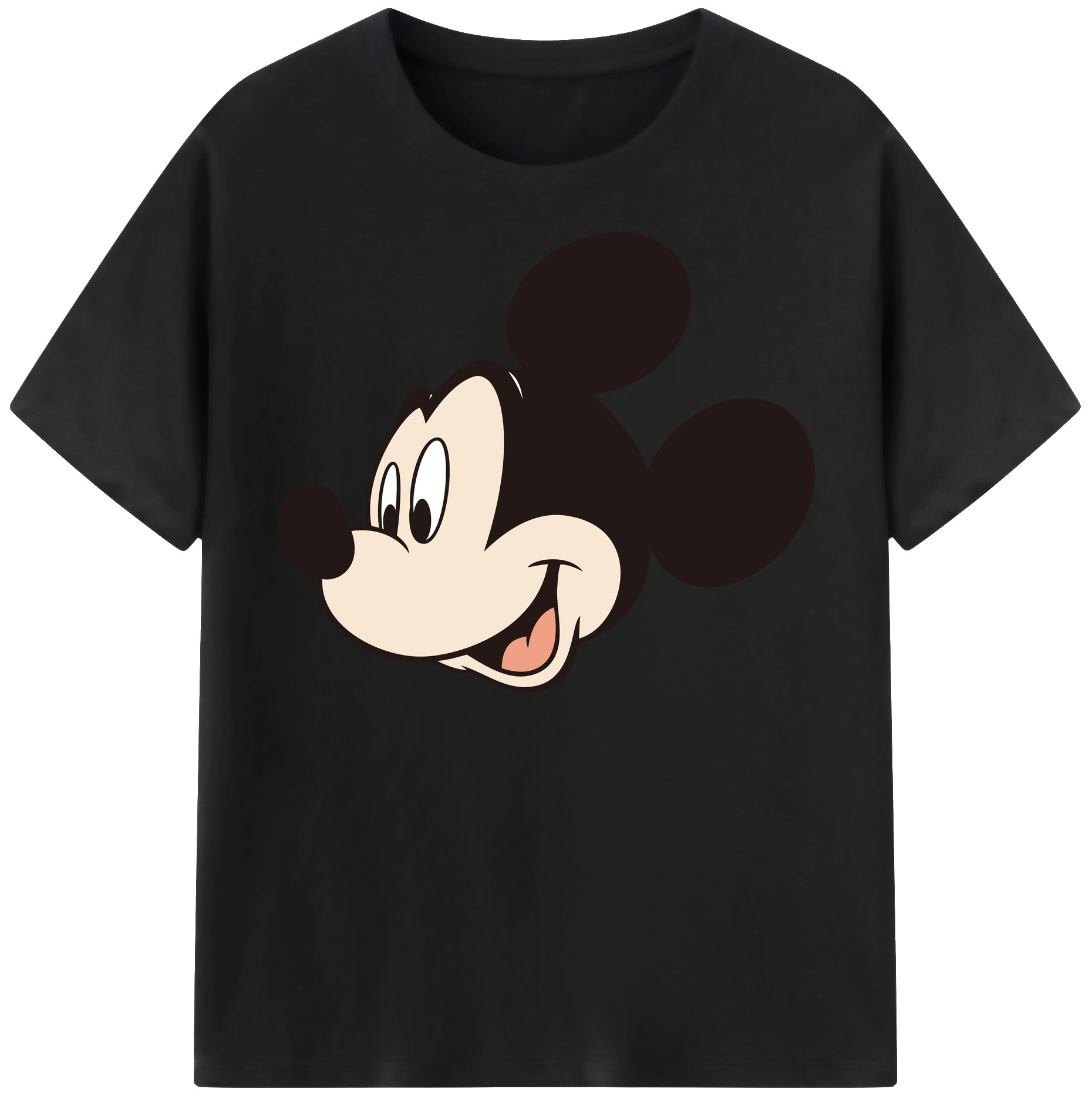 （画像用） ミッキーマウス Mickey Mouse レディースカジュアルプリントTシャツ（綿100％）