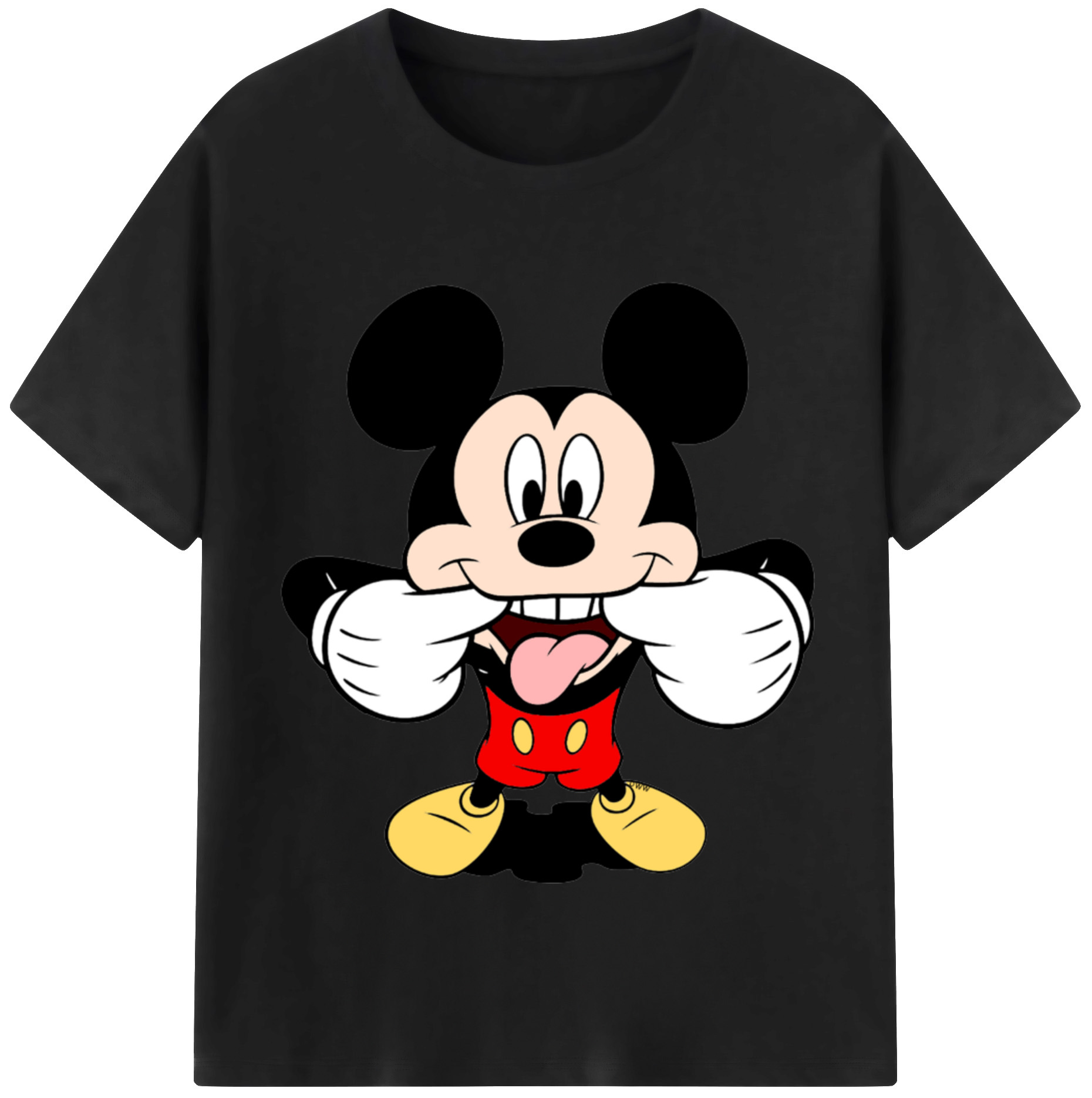 （画像用） ミッキーマウス Mickey Mouse レディースカジュアルプリントTシャツ（綿100％）