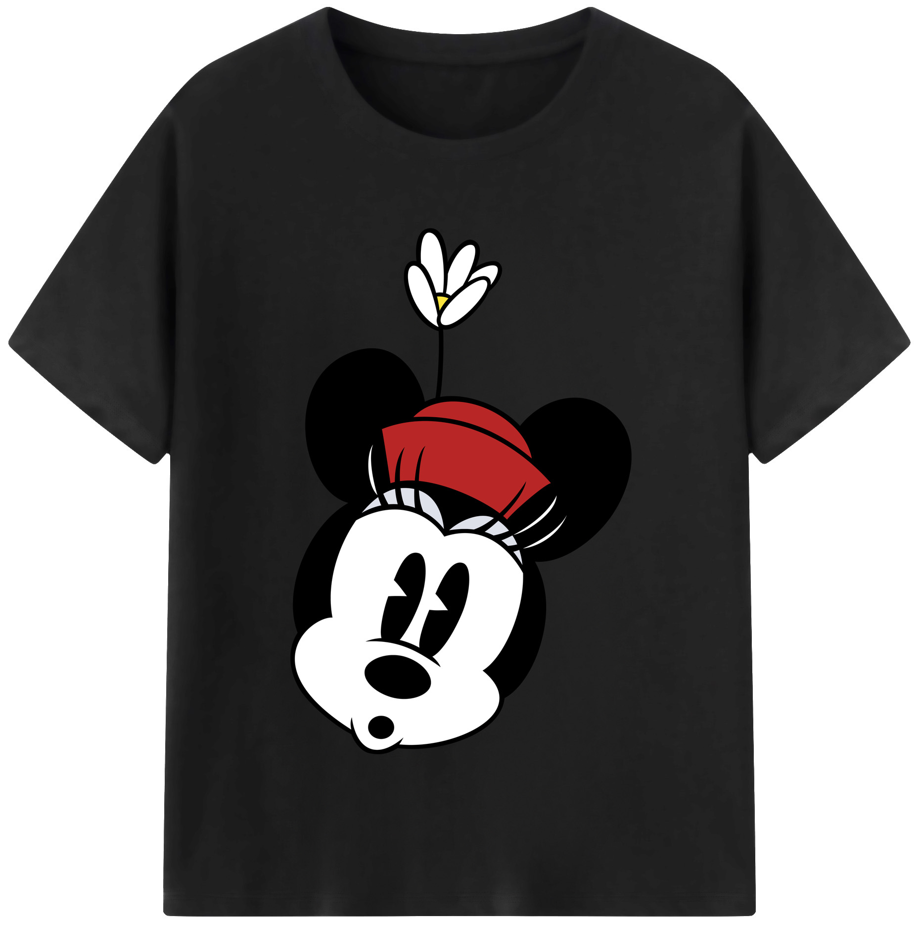 （画像用） ミッキーマウス Mickey Mouse レディースカジュアルプリントTシャツ（綿100％）