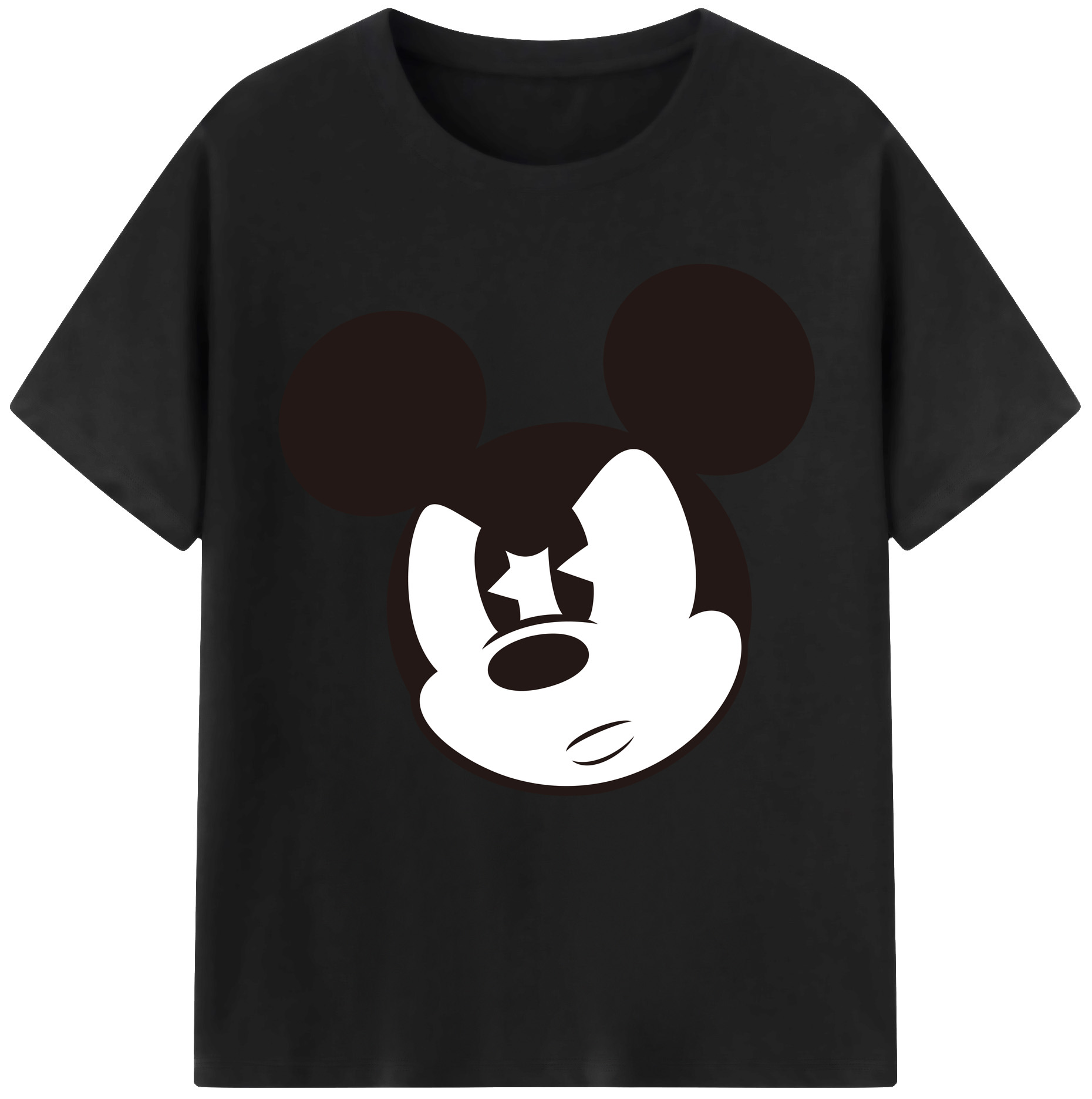 （画像用） ミッキーマウス Mickey Mouse レディースカジュアルプリントTシャツ（綿100％）