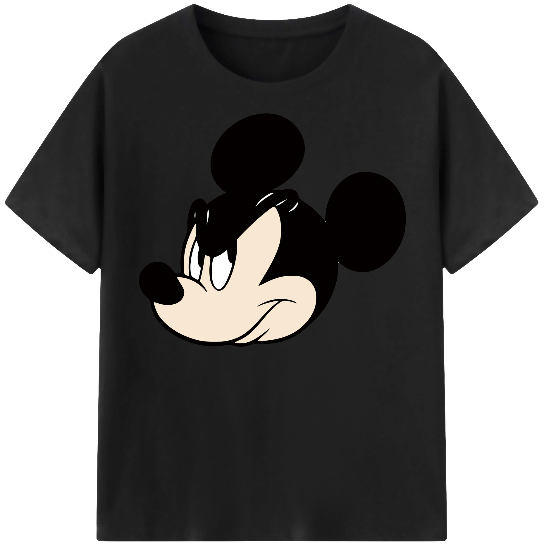 （画像用） ミッキーマウス Mickey Mouse レディースカジュアルプリントTシャツ（綿100％）