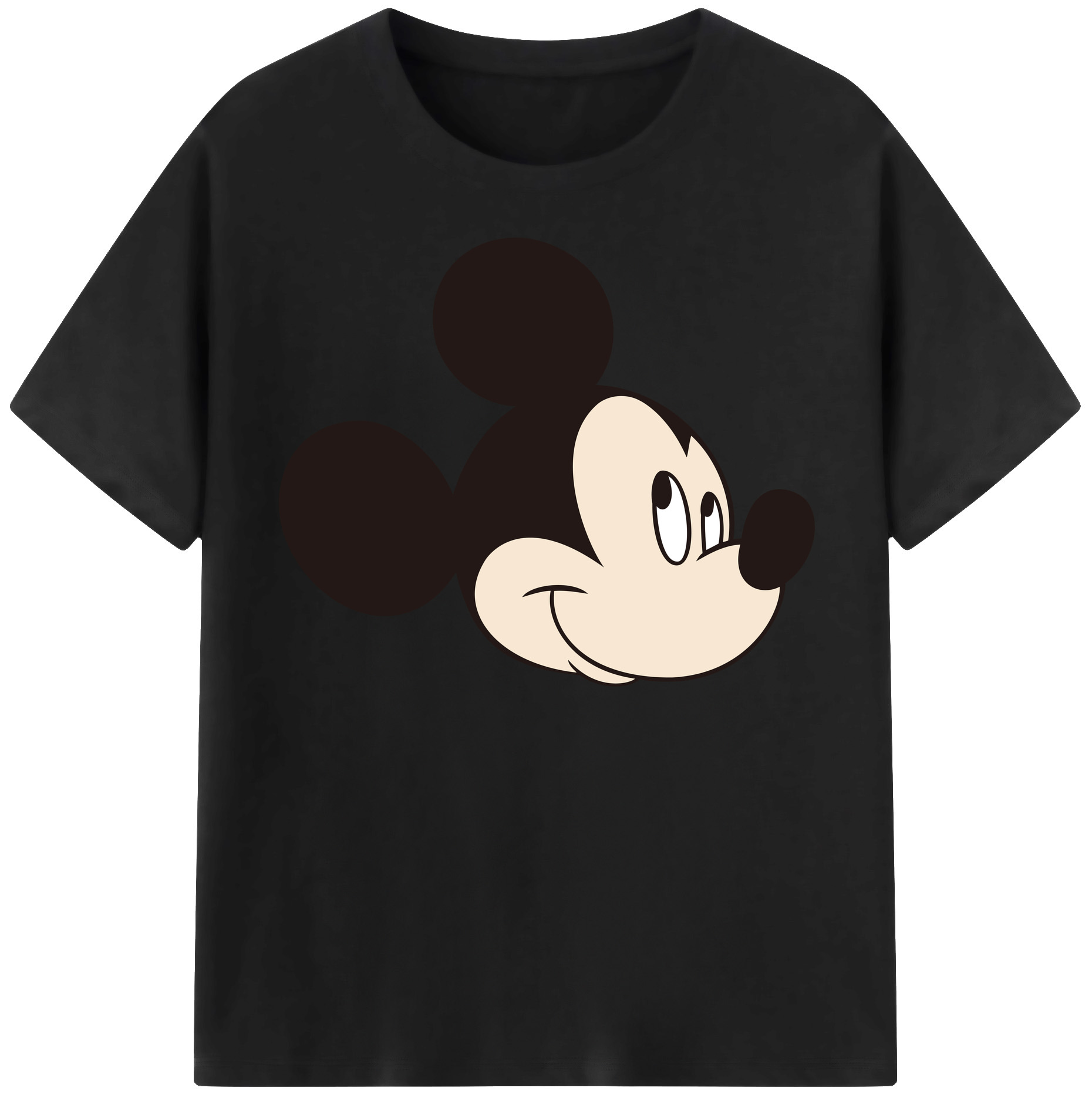 （画像用） ミッキーマウス Mickey Mouse レディースカジュアルプリントTシャツ（綿100％）