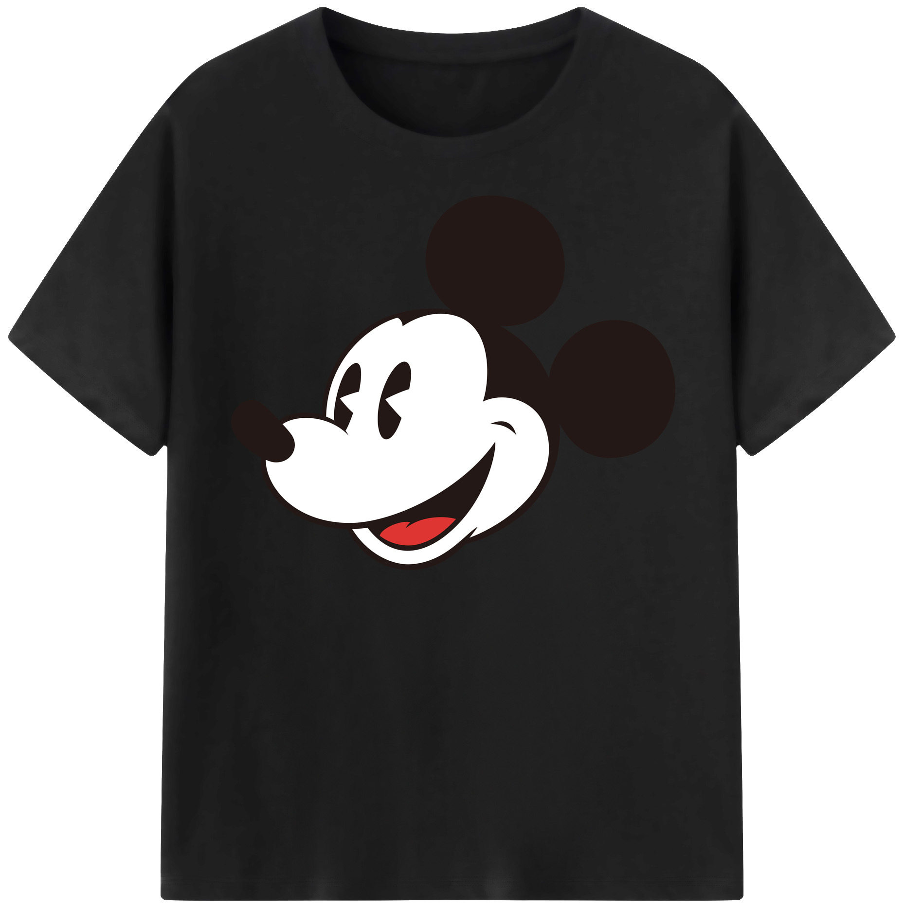 （画像用） ミッキーマウス Mickey Mouse レディースカジュアルプリントTシャツ（綿100％）