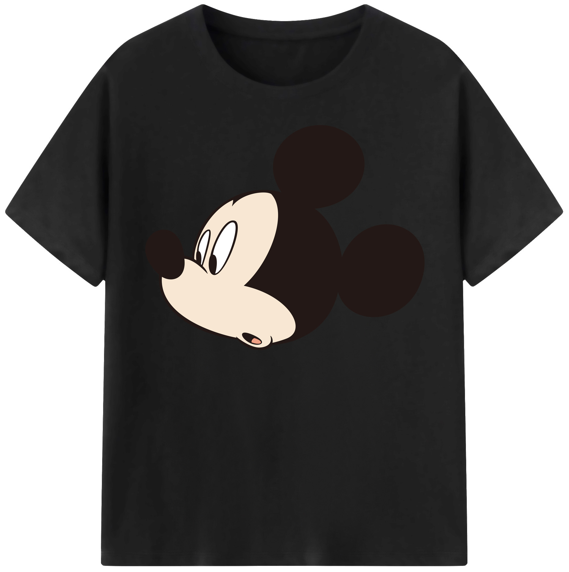（画像用） ミッキーマウス Mickey Mouse レディースカジュアルプリントTシャツ（綿100％）