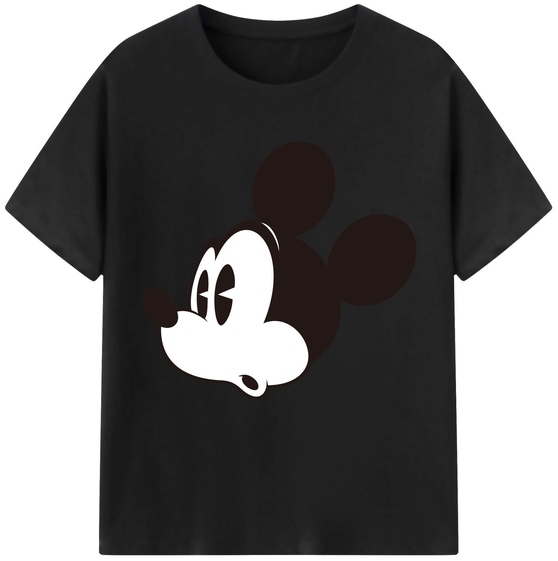 （画像用） ミッキーマウス Mickey Mouse レディースカジュアルプリントTシャツ（綿100％）