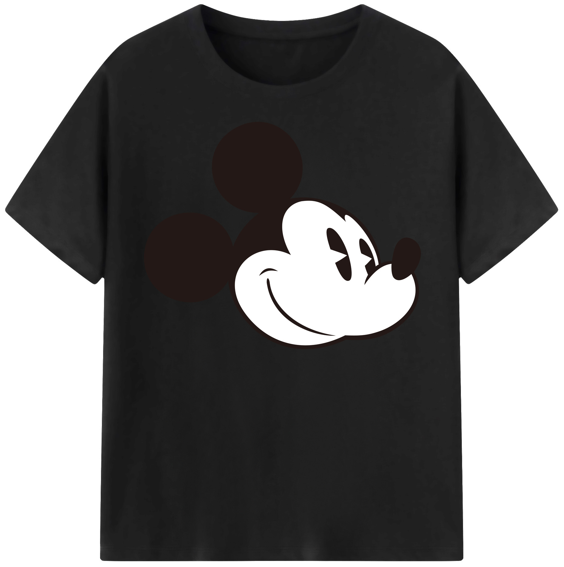 （画像用） ミッキーマウス Mickey Mouse レディースカジュアルプリントTシャツ（綿100％）
