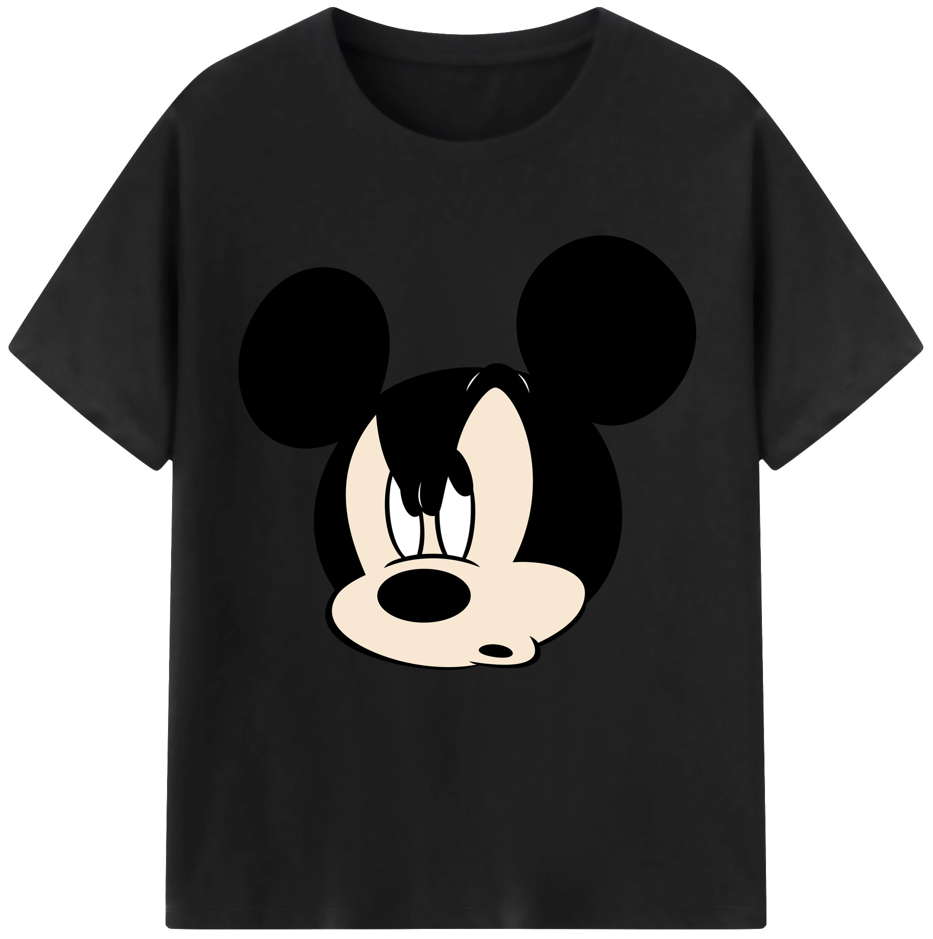 （画像用） ミッキーマウス Mickey Mouse レディースカジュアルプリントTシャツ（綿100％）