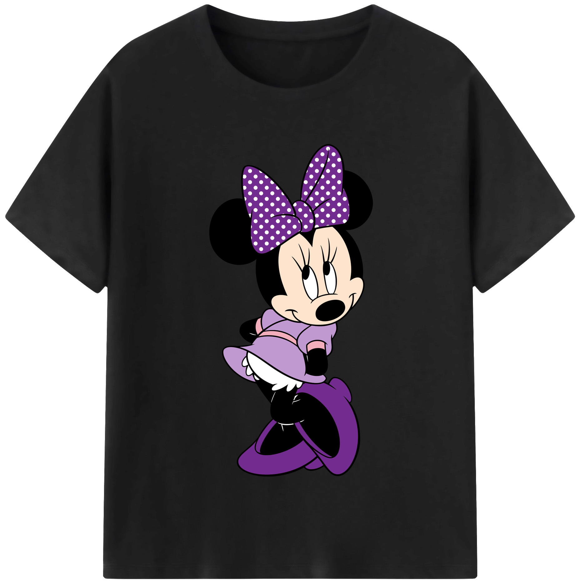 （画像用） ミッキーマウス Mickey Mouse レディースカジュアルプリントTシャツ（綿100％）
