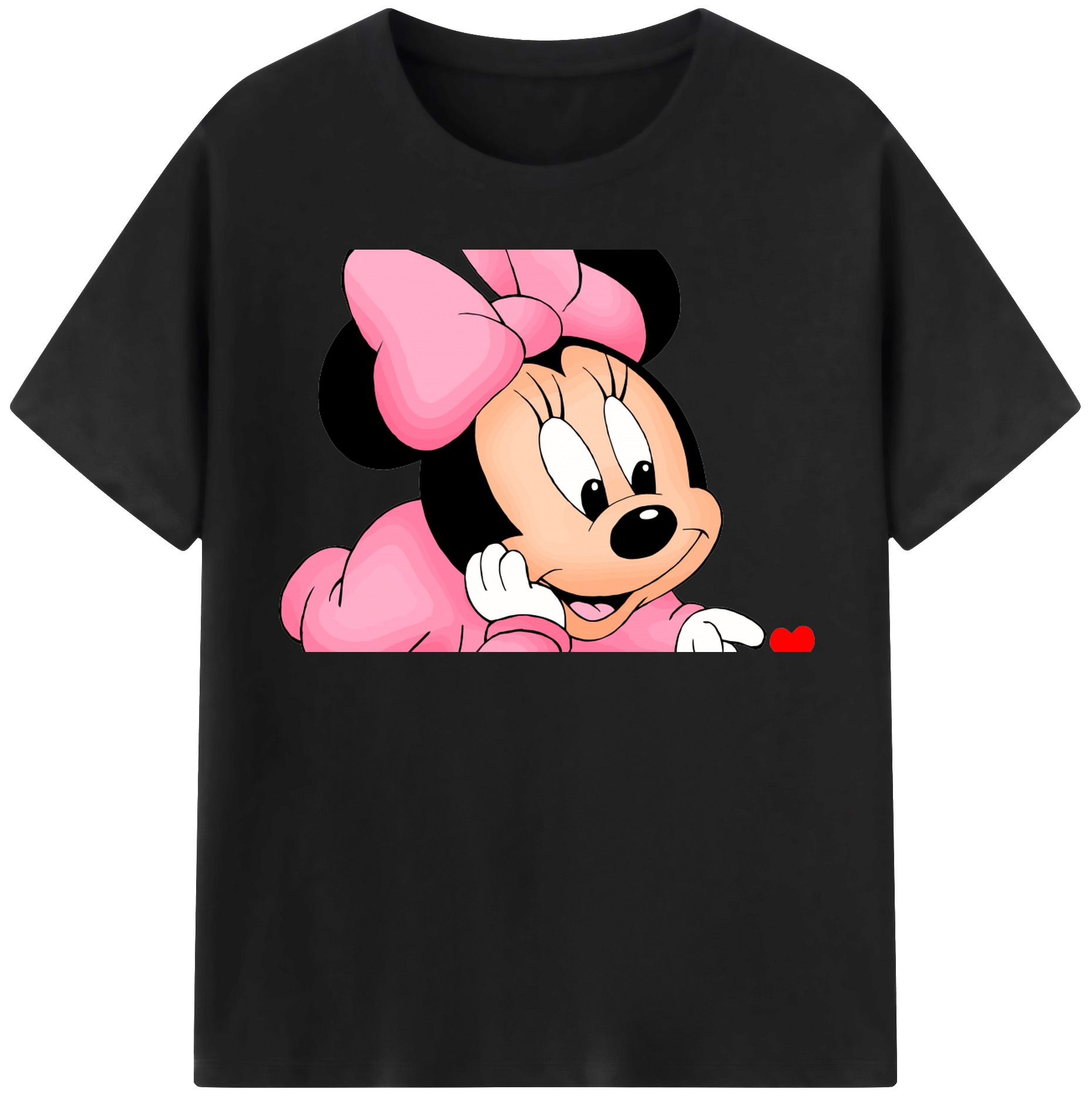 （画像用） ミッキーマウス Mickey Mouse レディースカジュアルプリントTシャツ（綿100％）