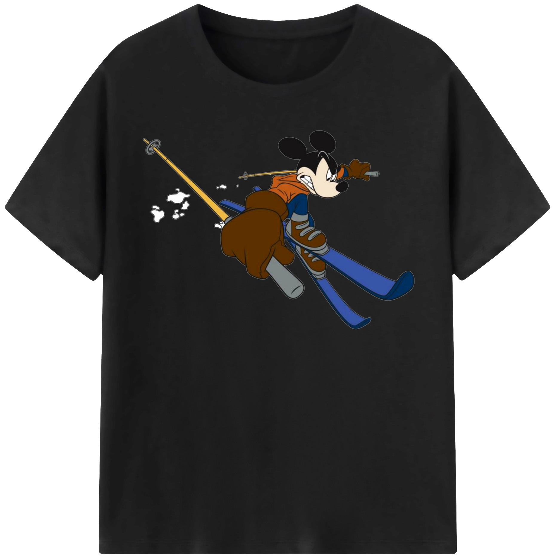 （画像用） ミッキーマウス Mickey Mouse レディースカジュアルプリントTシャツ（綿100％）