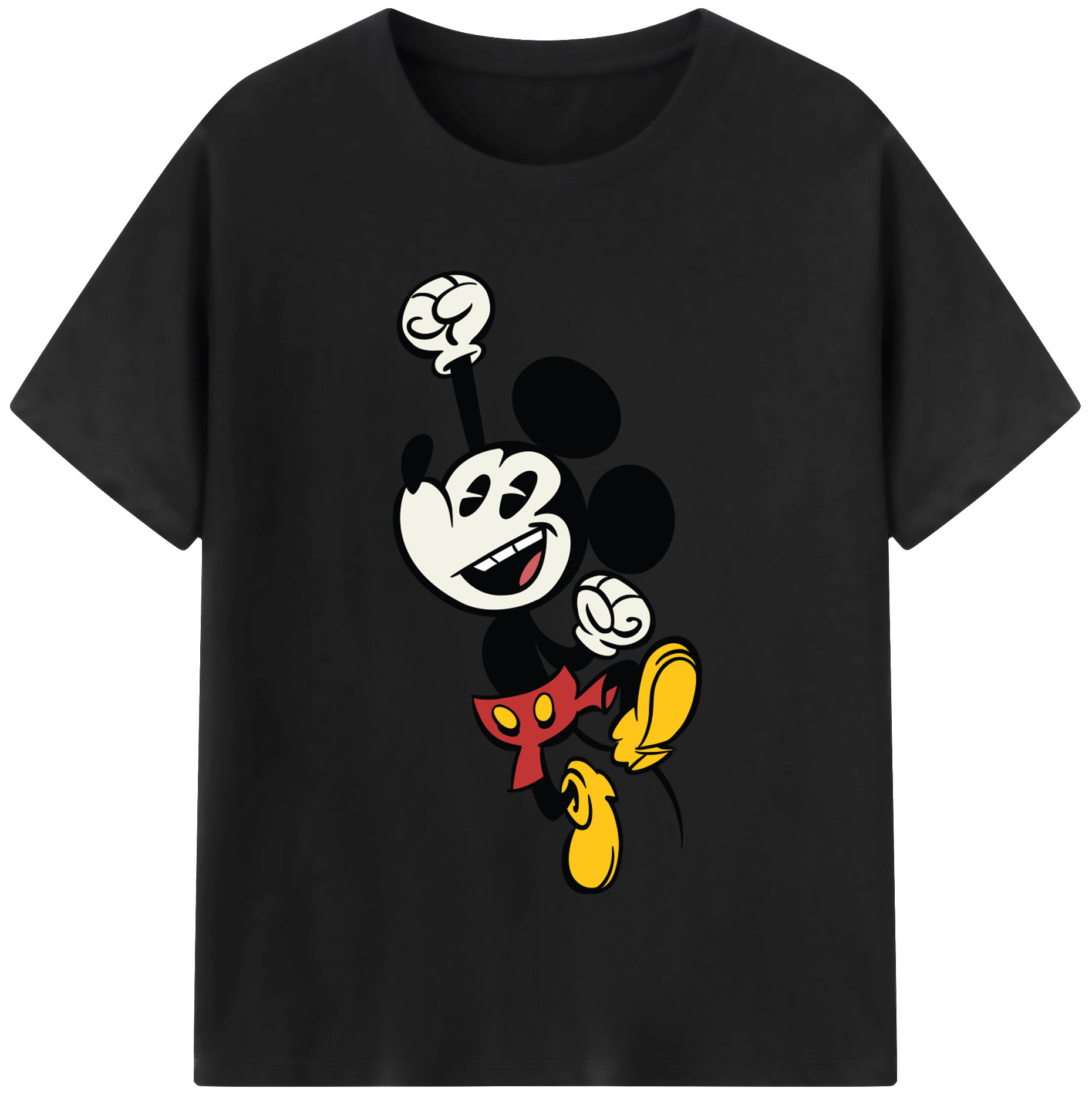 （画像用） ミッキーマウス Mickey Mouse レディースカジュアルプリントTシャツ（綿100％）
