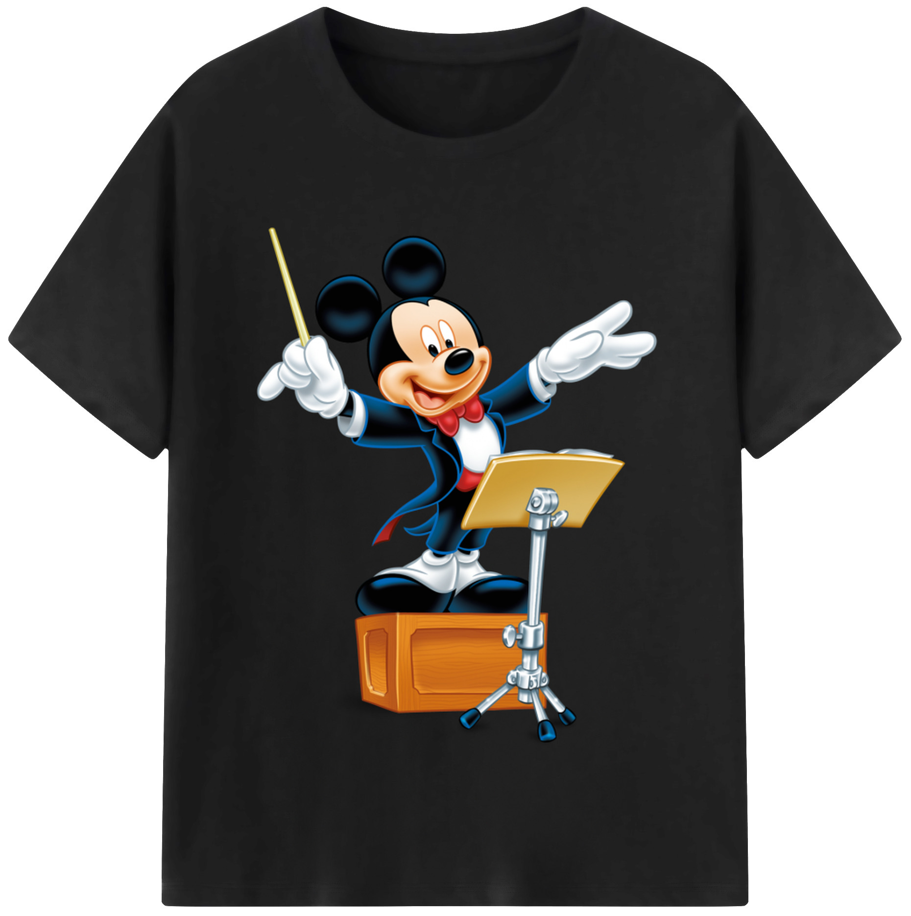 （画像用） ミッキーマウス Mickey Mouse レディースカジュアルプリントTシャツ（綿100％）