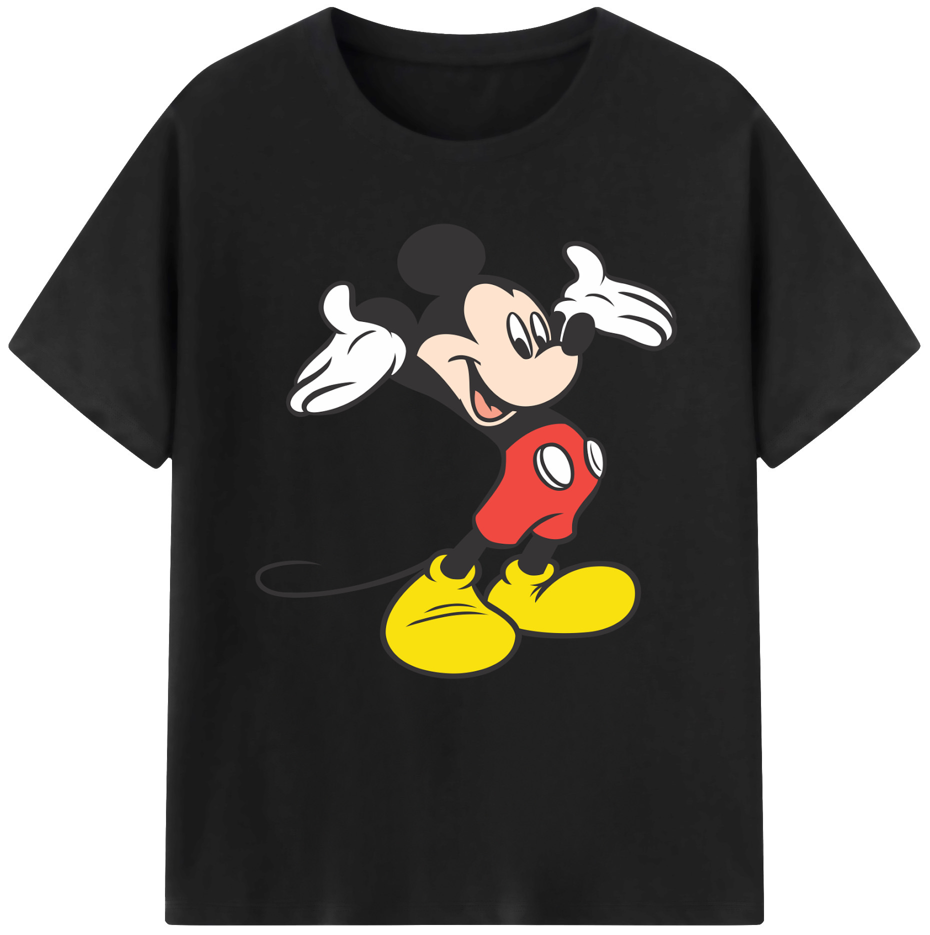 （画像用） ミッキーマウス Mickey Mouse レディースカジュアルプリントTシャツ（綿100％）