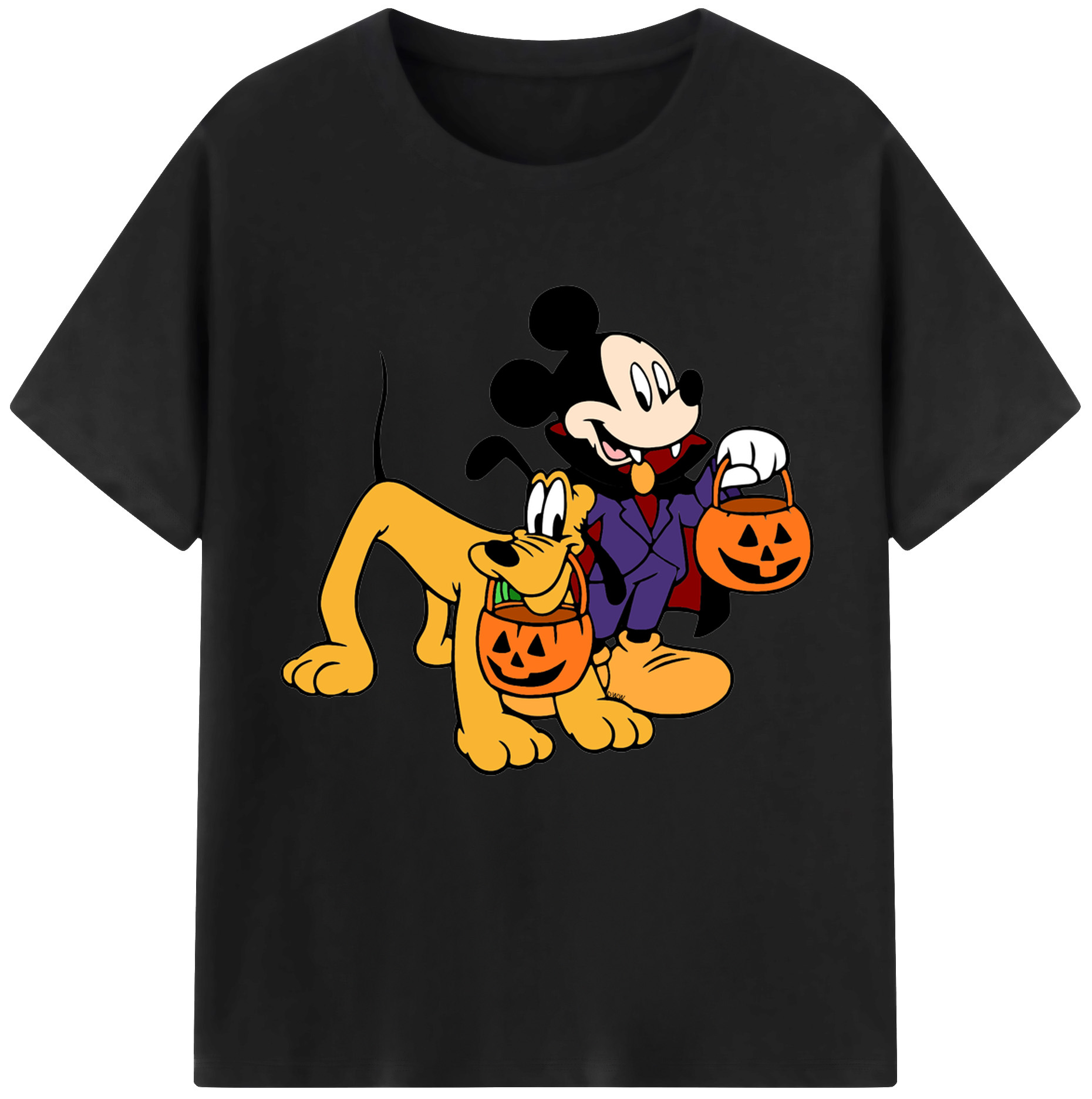 （画像用） ミッキーマウス Mickey Mouse レディースカジュアルプリントTシャツ（綿100％）