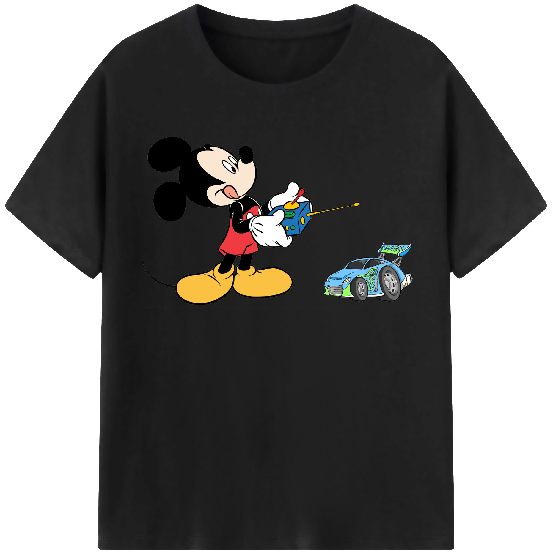 （画像用） ミッキーマウス Mickey Mouse レディースカジュアルプリントTシャツ（綿100％）