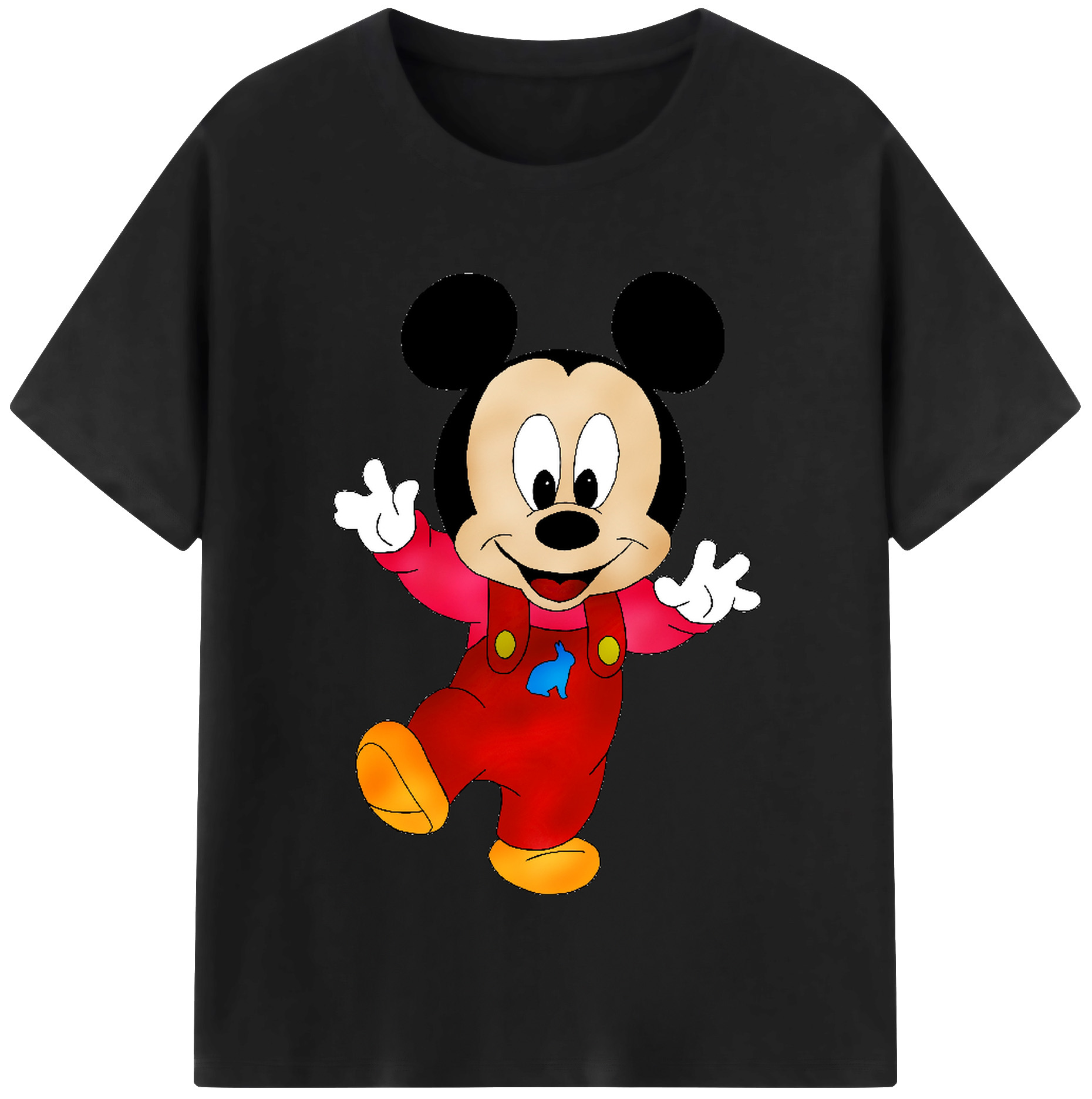 （画像用） ミッキーマウス Mickey Mouse レディースカジュアルプリントTシャツ（綿100％）