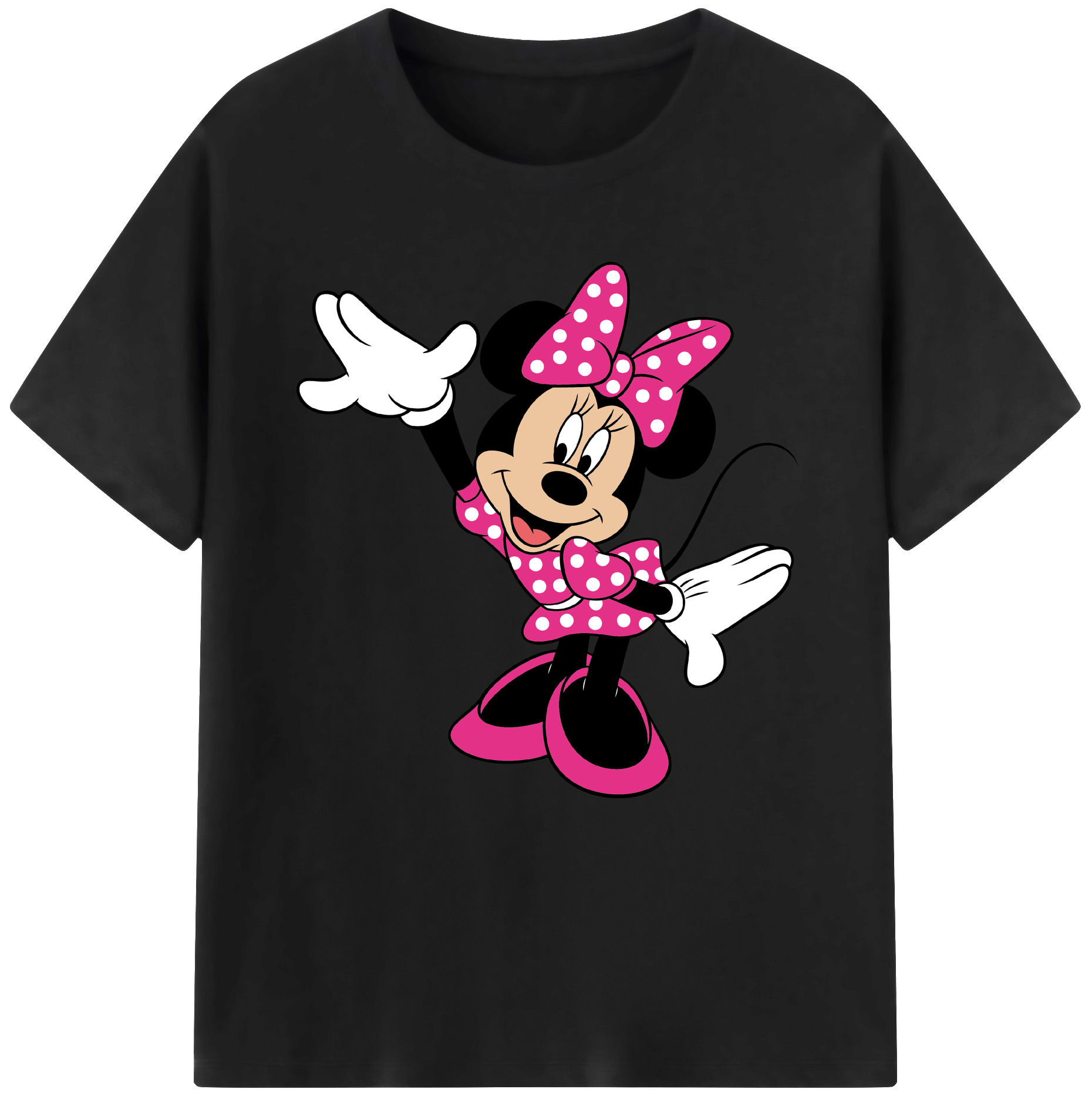 （画像用） ミッキーマウス Mickey Mouse レディースカジュアルプリントTシャツ（綿100％）
