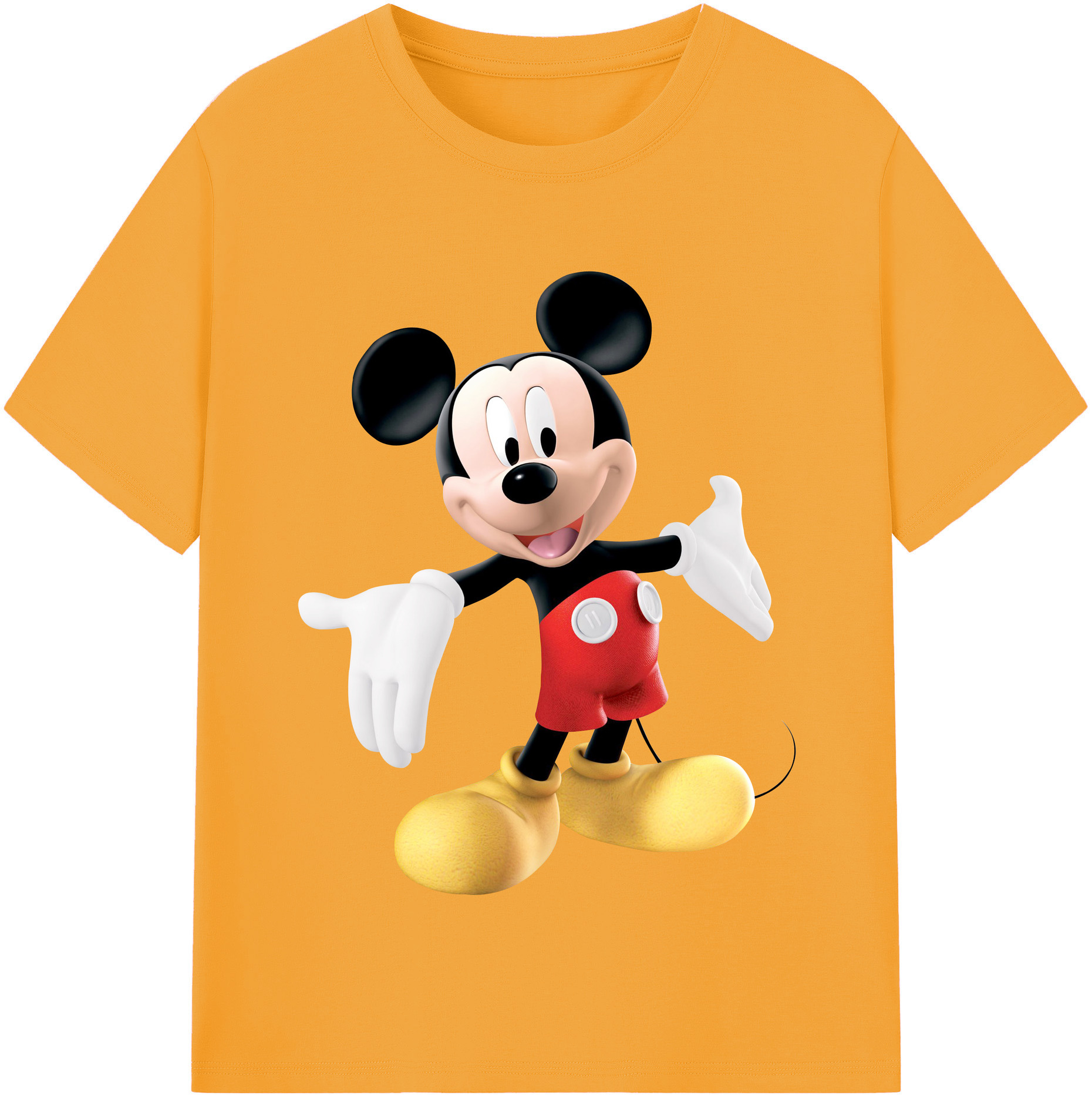 （画像用） ミッキーマウス Mickey Mouse レディースカジュアルプリントTシャツ（綿100％）